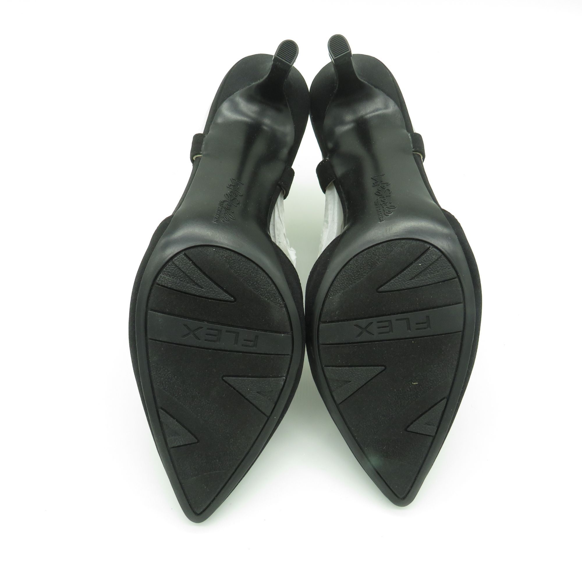 Other LifeStride Black Pointed Toe Kitten Heel Shoes Elastic Bands Size US 6 / IT 36 - 7 Thumbnail