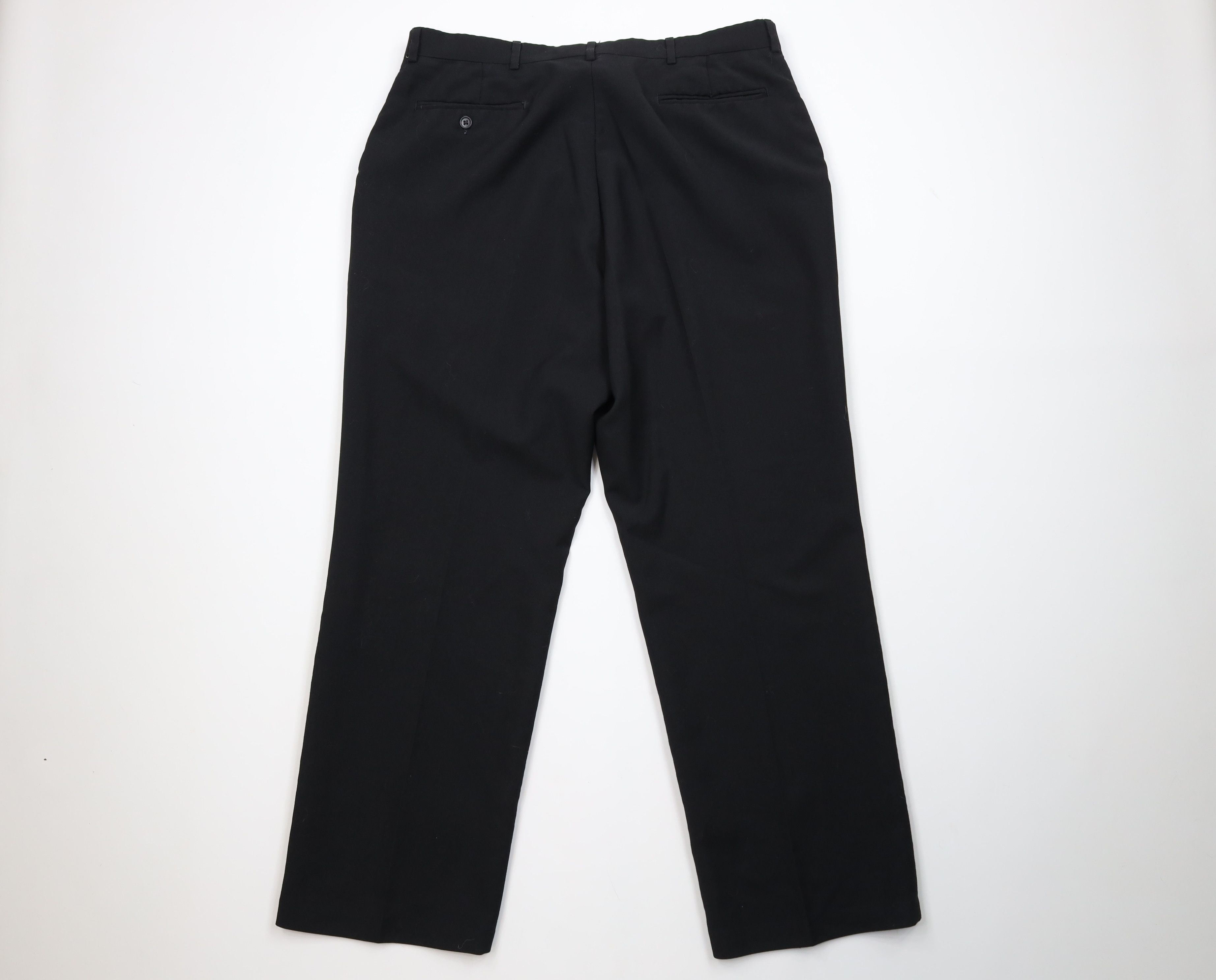 Vintage Vintage 90s Streetwear Wool Blend Wide Leg Chino Pants Black Size US 36 / EU 52 - 8 Thumbnail