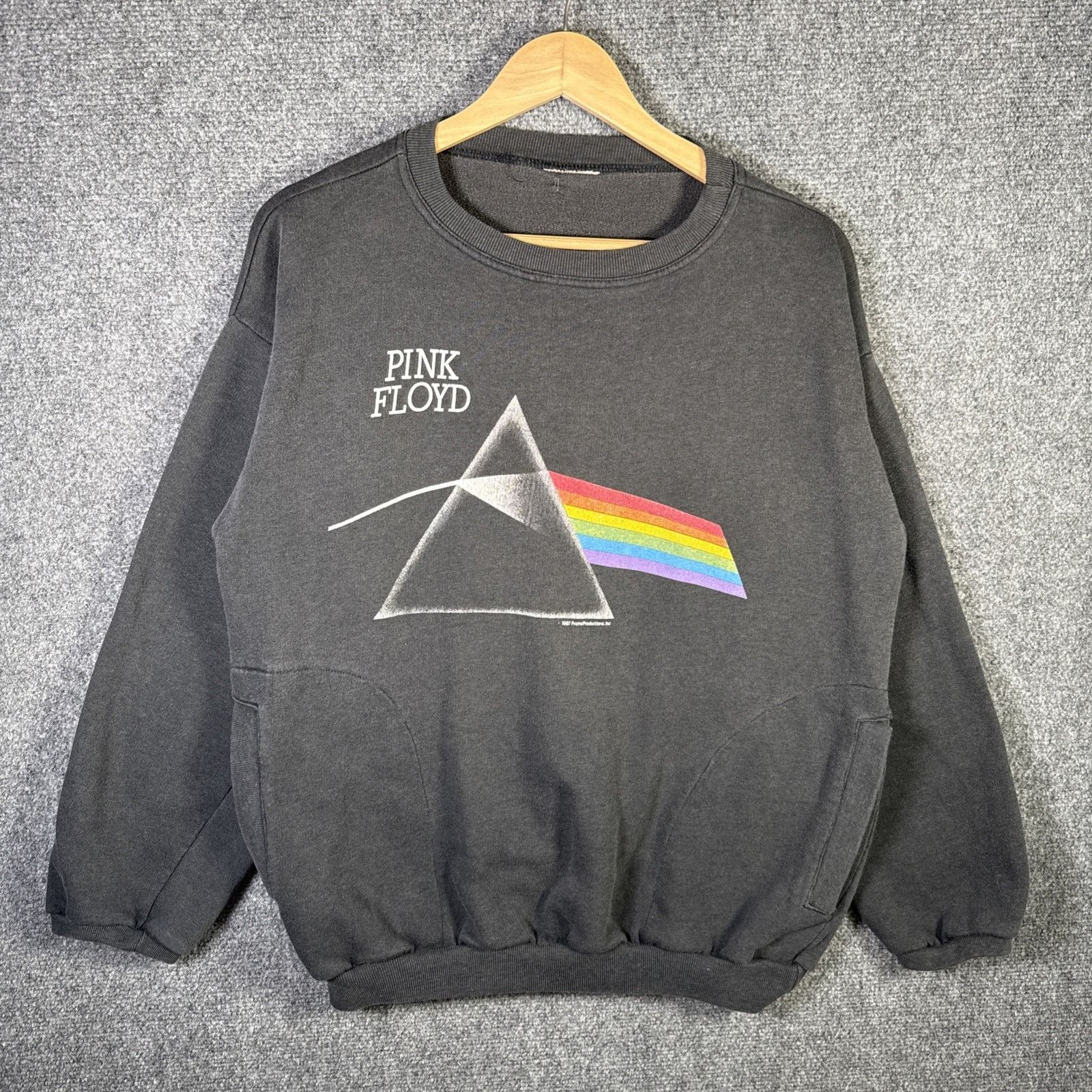 Pink Floyd Vintage Pink Floyd Sweatshirt Large Black 80s 1987 Dark Side Size US L / EU 52-54 / 3 - 1 Thumbnail