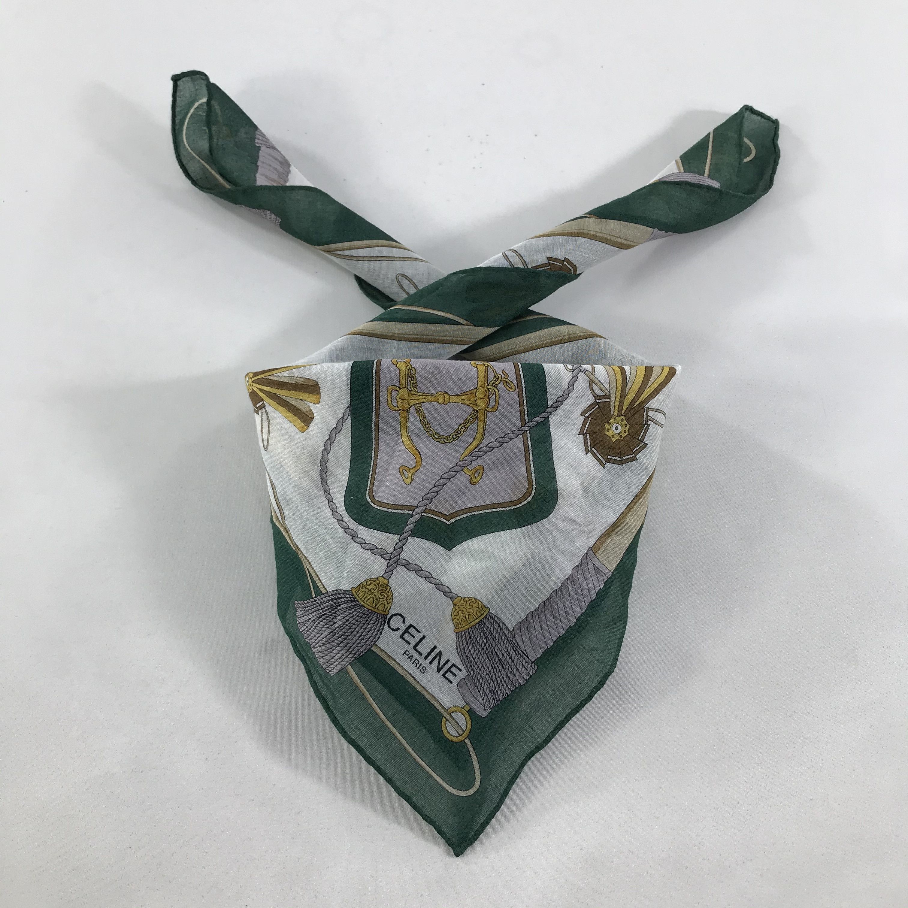 Celine × Vintage Celine Bandana / Handkerchief / Neckerchief - S1732 Size ONE SIZE - 3 Thumbnail