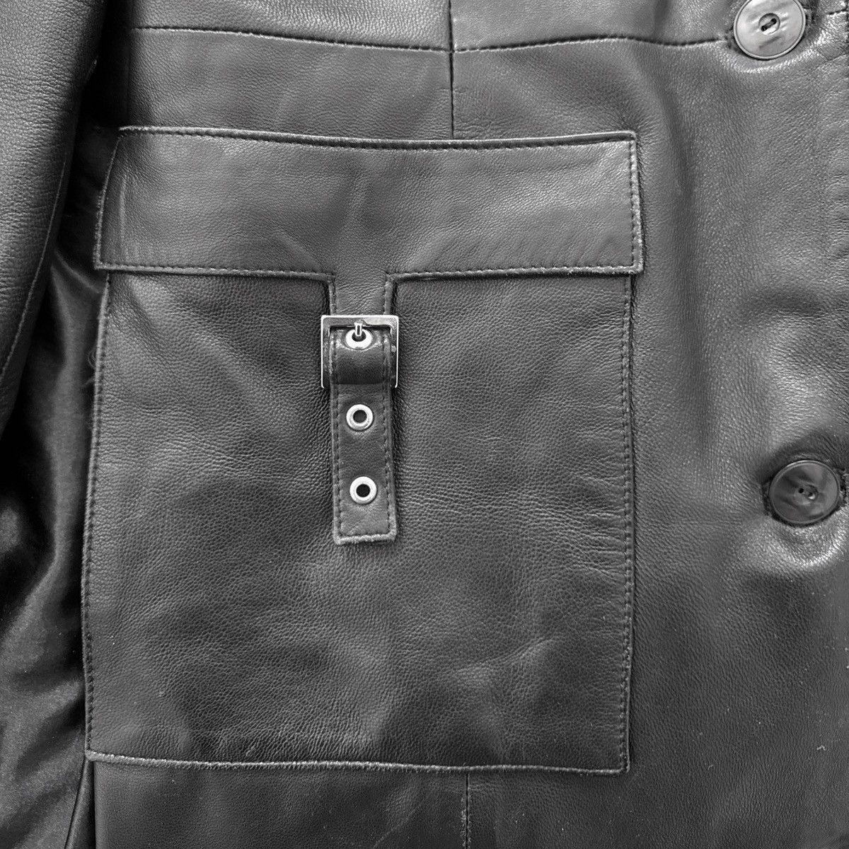 Vintage Iconic super long matrix leather coat Size L / US 10 / IT 46 - 5 Thumbnail