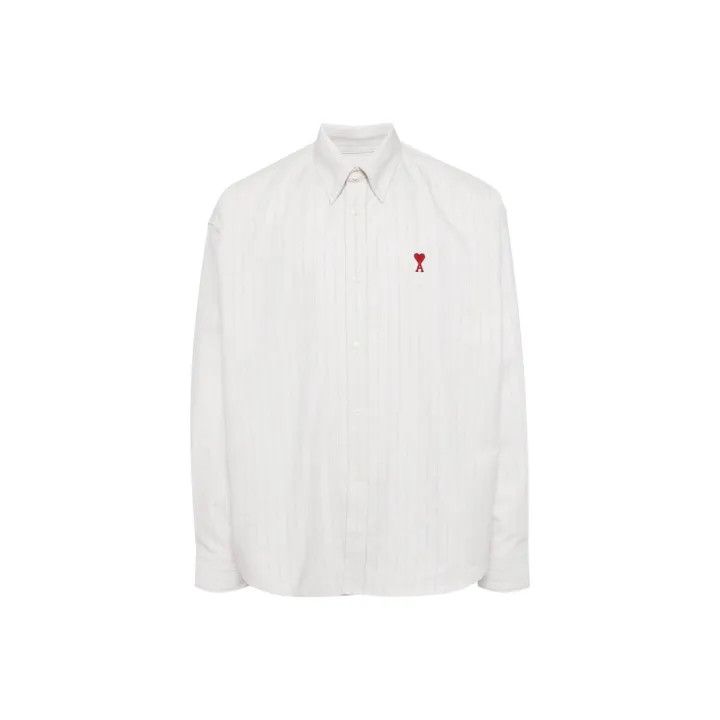 AMI AMIPARIS Striped Long Sleeve Shirt for Men 0079 Size US M / EU 48-50 / 2 - 1 Thumbnail