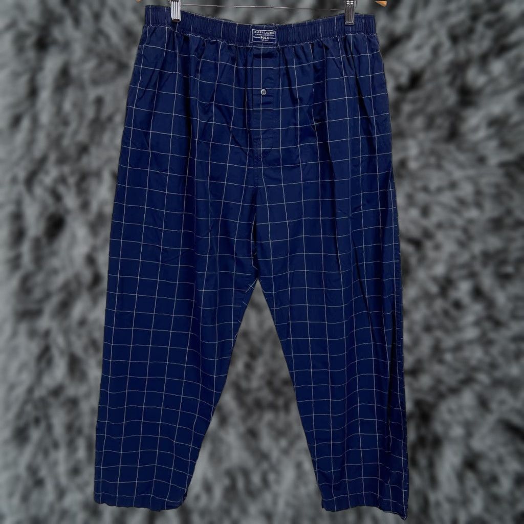 Vintage Ralph Lauren Mens Polo Extra Large XL Pajama Lounge Pants Navy Comfort Size US XL / EU 56 / 4 - 1 Thumbnail