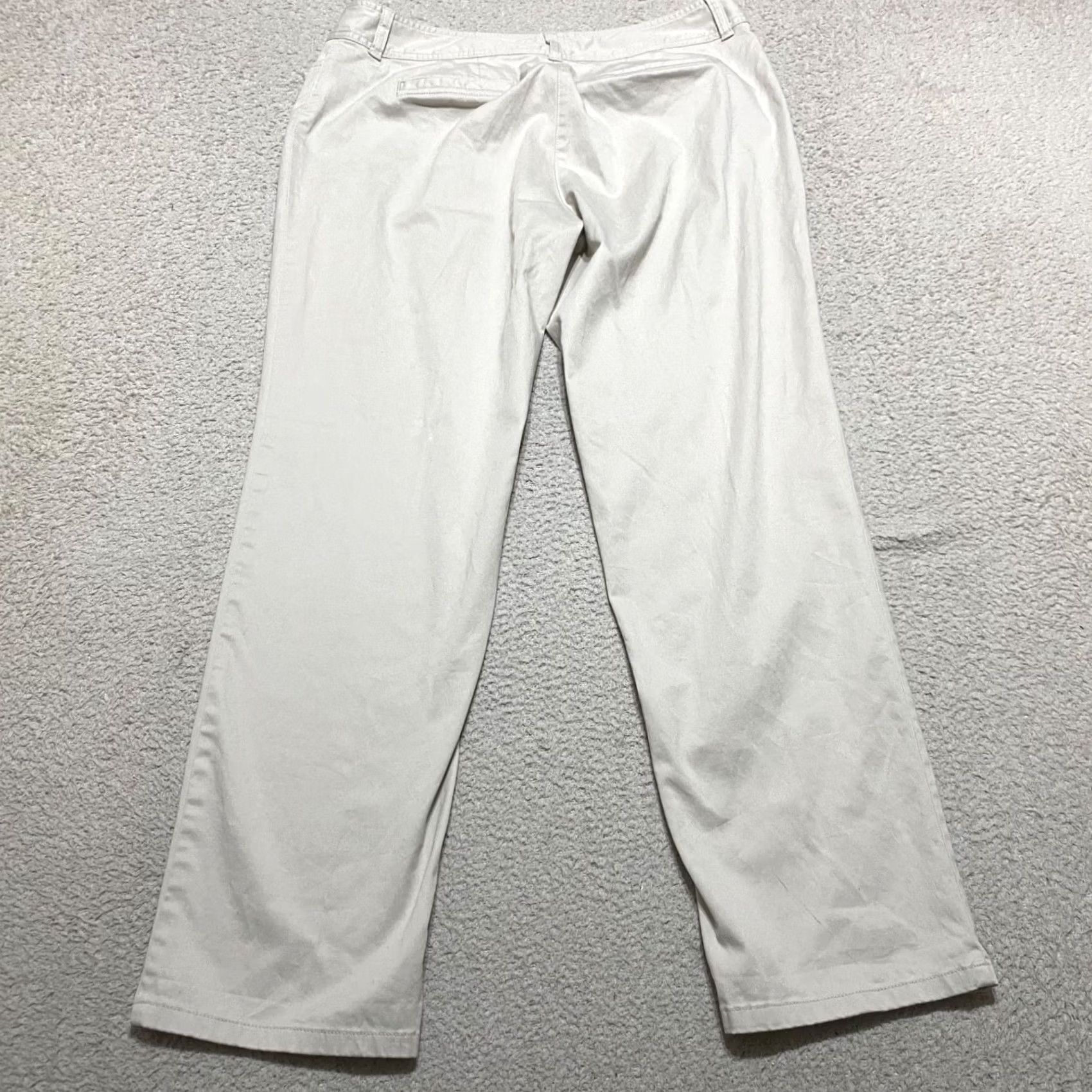 J. Jill J. Jill Womens Pants 12P Light Beige Straight Chino Mid Rise Stretch Petites Casual Travel Business Size 24" / US 00 / IT 34 - 2 Thumbnail