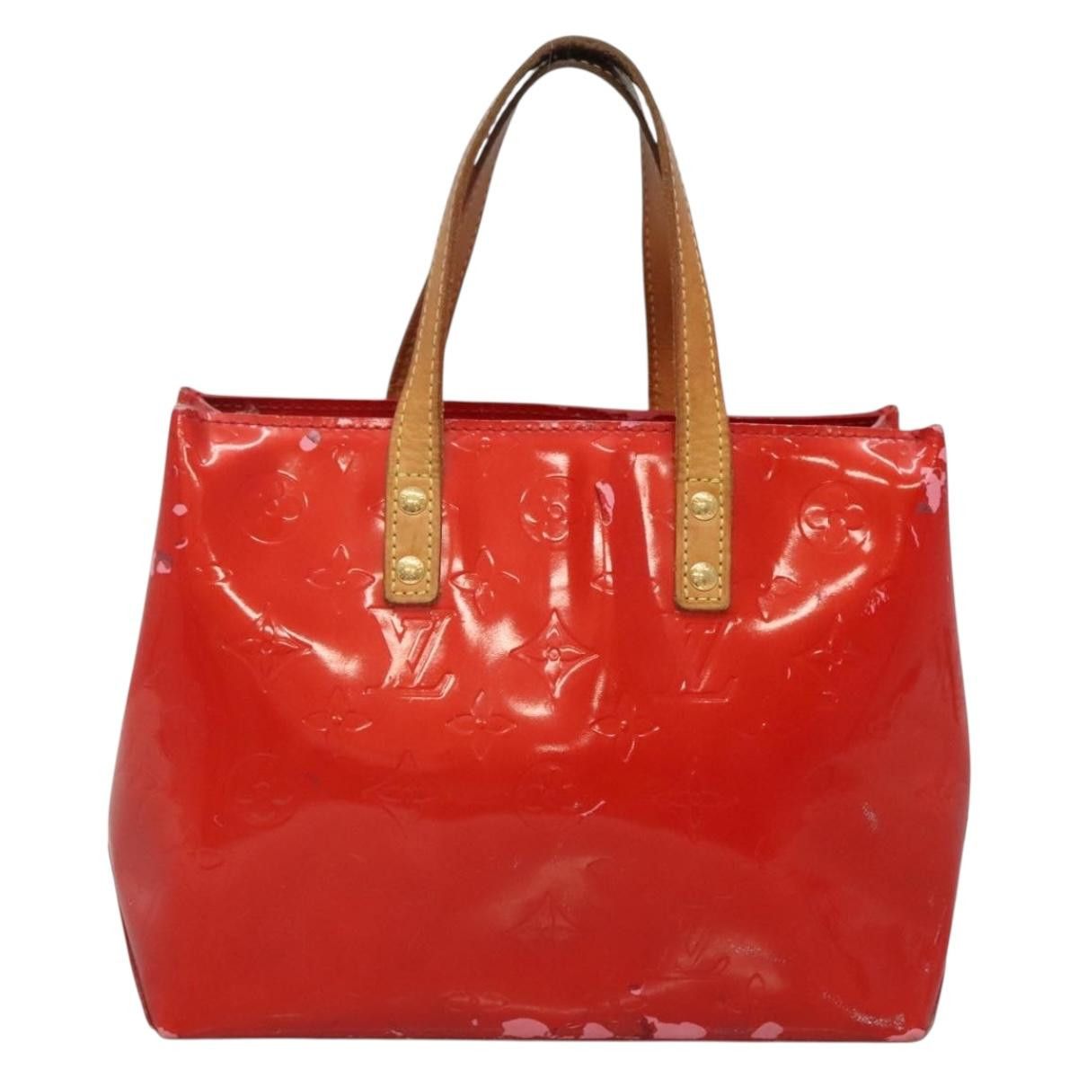 Louis Vuitton LOUIS VUITTON Monogram Vernis Reade PM Hand Bag Red Rouge Size ONE SIZE - 2 Thumbnail