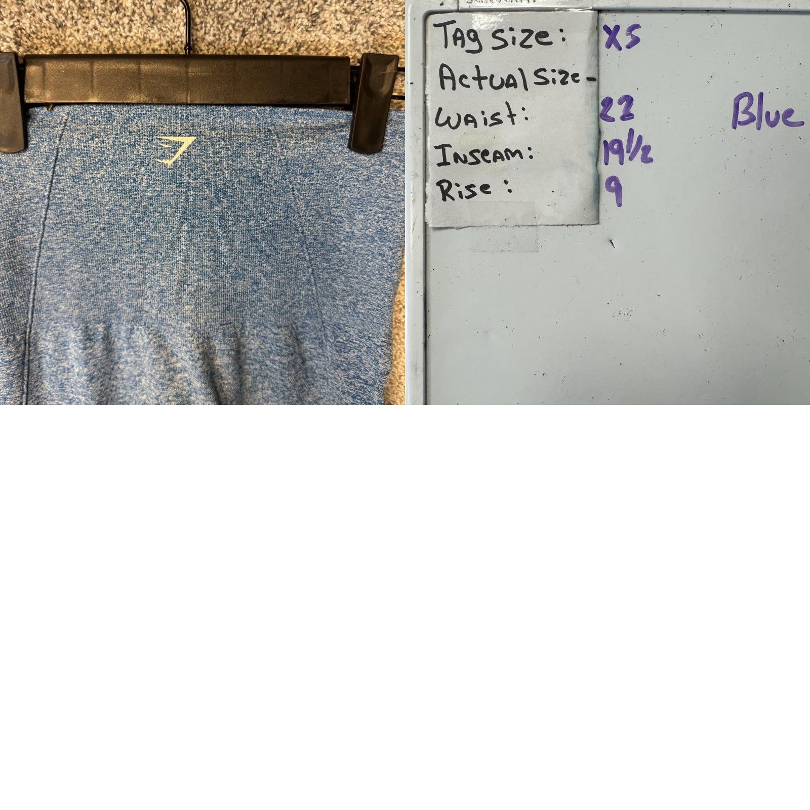 Gymshark Gymshark Leggings Womens XS Blue Seamless High Rise Cropped Capri DRY Wicking Size 26" / US 2 / IT 38 - 9 Thumbnail