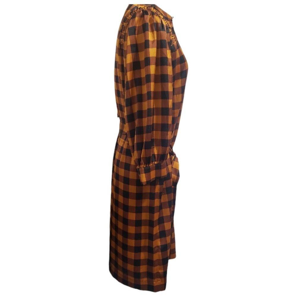 Scotch & Soda CT1945 Scotch & Soda NWT Copper & Black Checkered Dress S Size S / US 4 / IT 40 - 2 Thumbnail