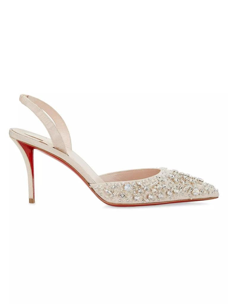 Christian Louboutin os11x0126 Queenissima Slingback Pumps in Beige Size US 9 / IT 39 - 1 Thumbnail