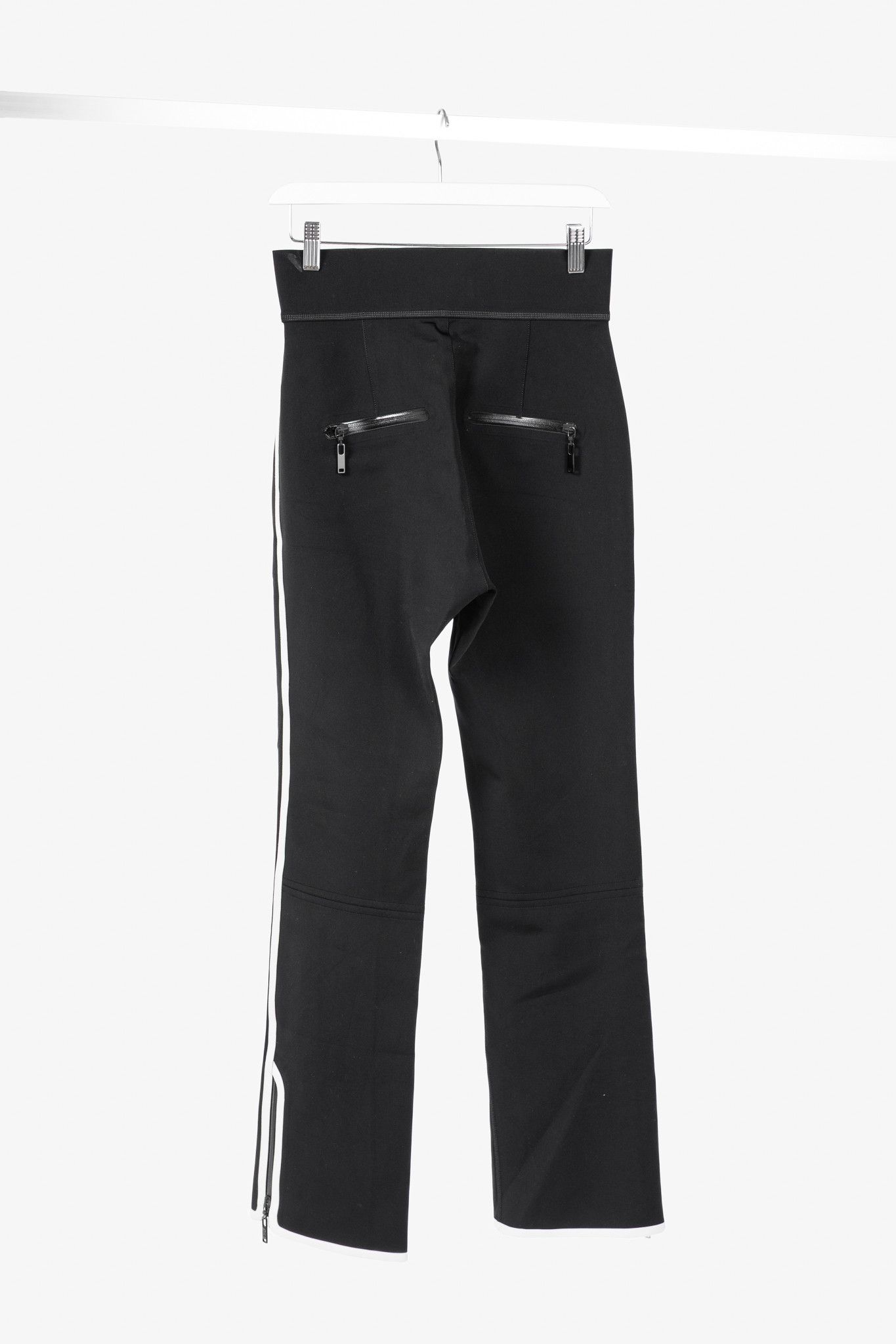 Louis Vuitton Louis Vuitton Black Stretch Piped Flared Pants Size 26" / US 2 / IT 38 - 2 Thumbnail