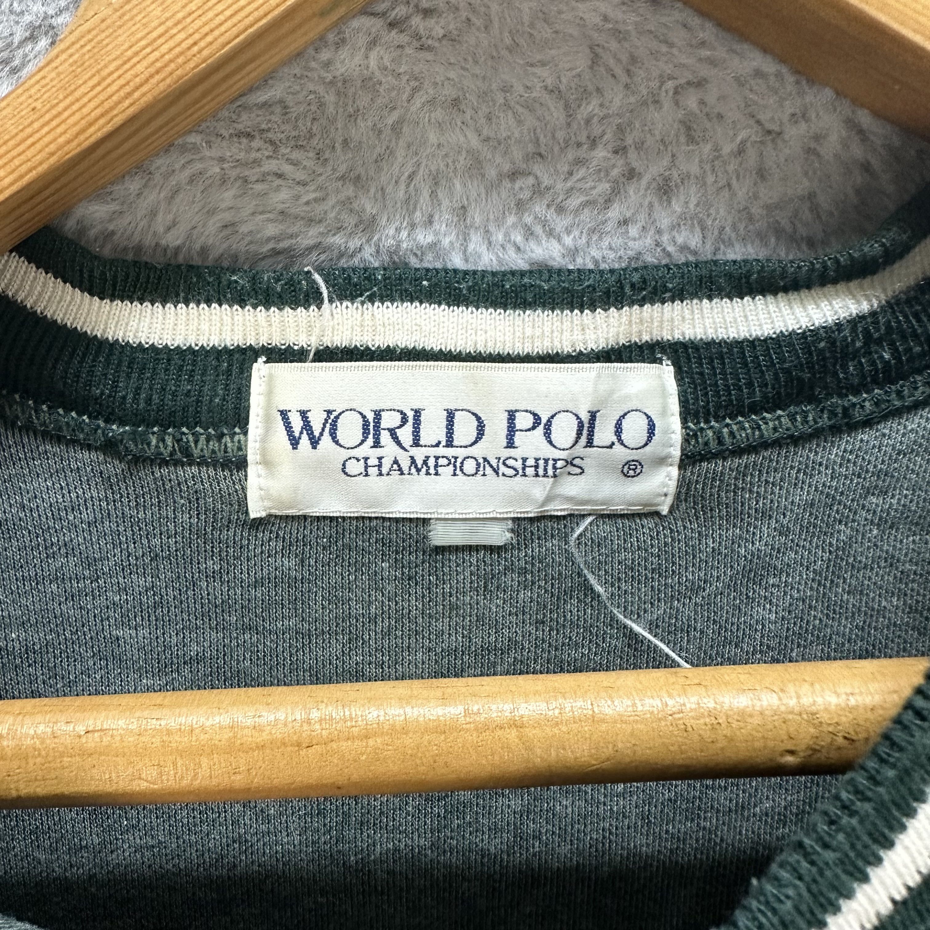 Japanese Brand WORLD POLO CHAMPIONSHIPS EMBROIDERY SWEATSHIRTS #7439-146 Size US L / EU 52-54 / 3 - 6 Thumbnail
