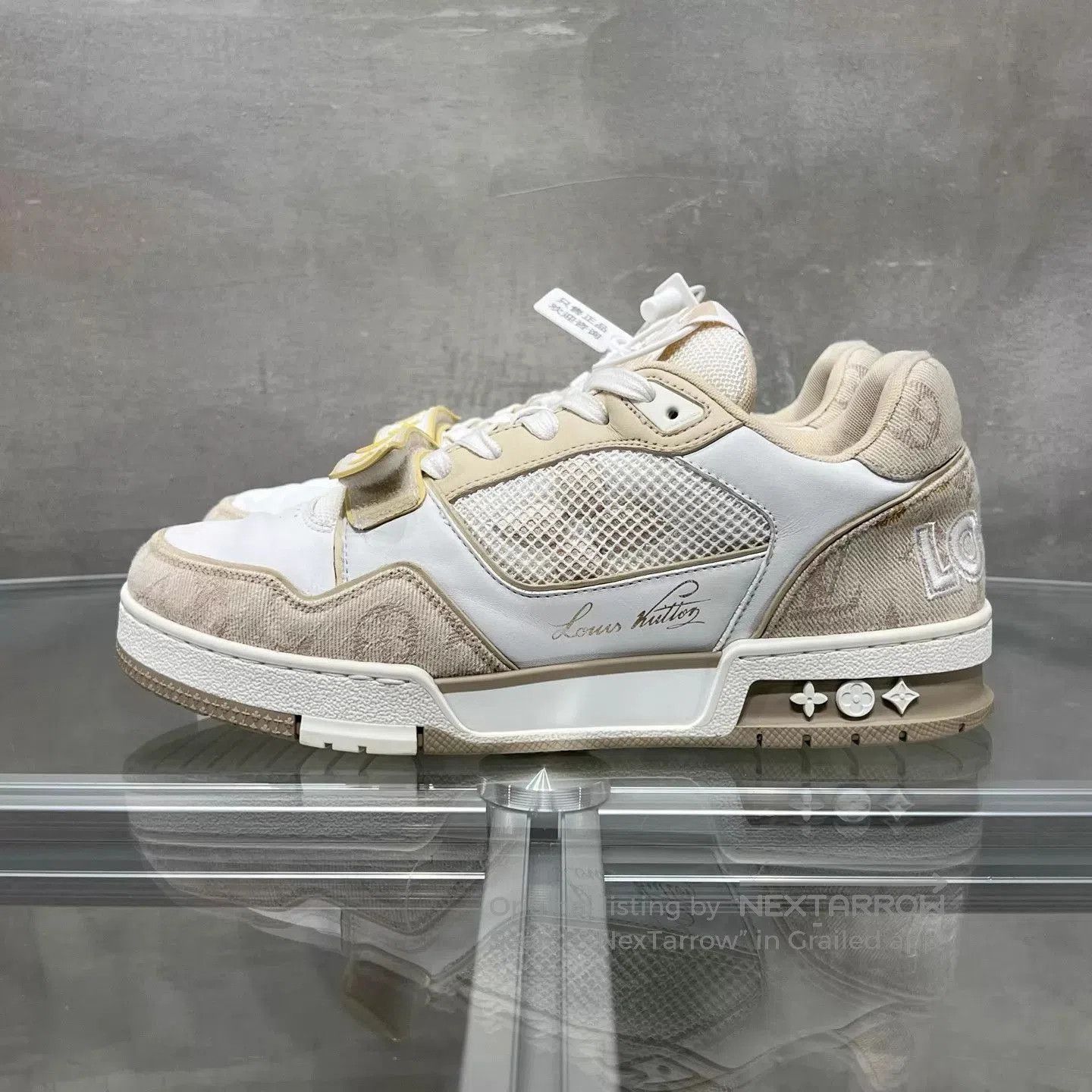Louis Vuitton Beige Low-Top Sneakers Size 6.5. Size US 6.5 / EU 39-40 - 3 Thumbnail