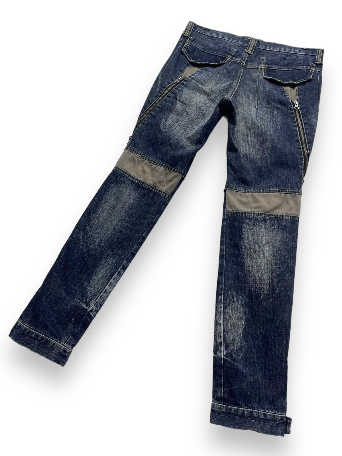 PPFM 🔥FYE🔥PPFM Punk MultiZipper Hybrid Denim Bush Pants Size US 30 / EU 46 - 13 Thumbnail
