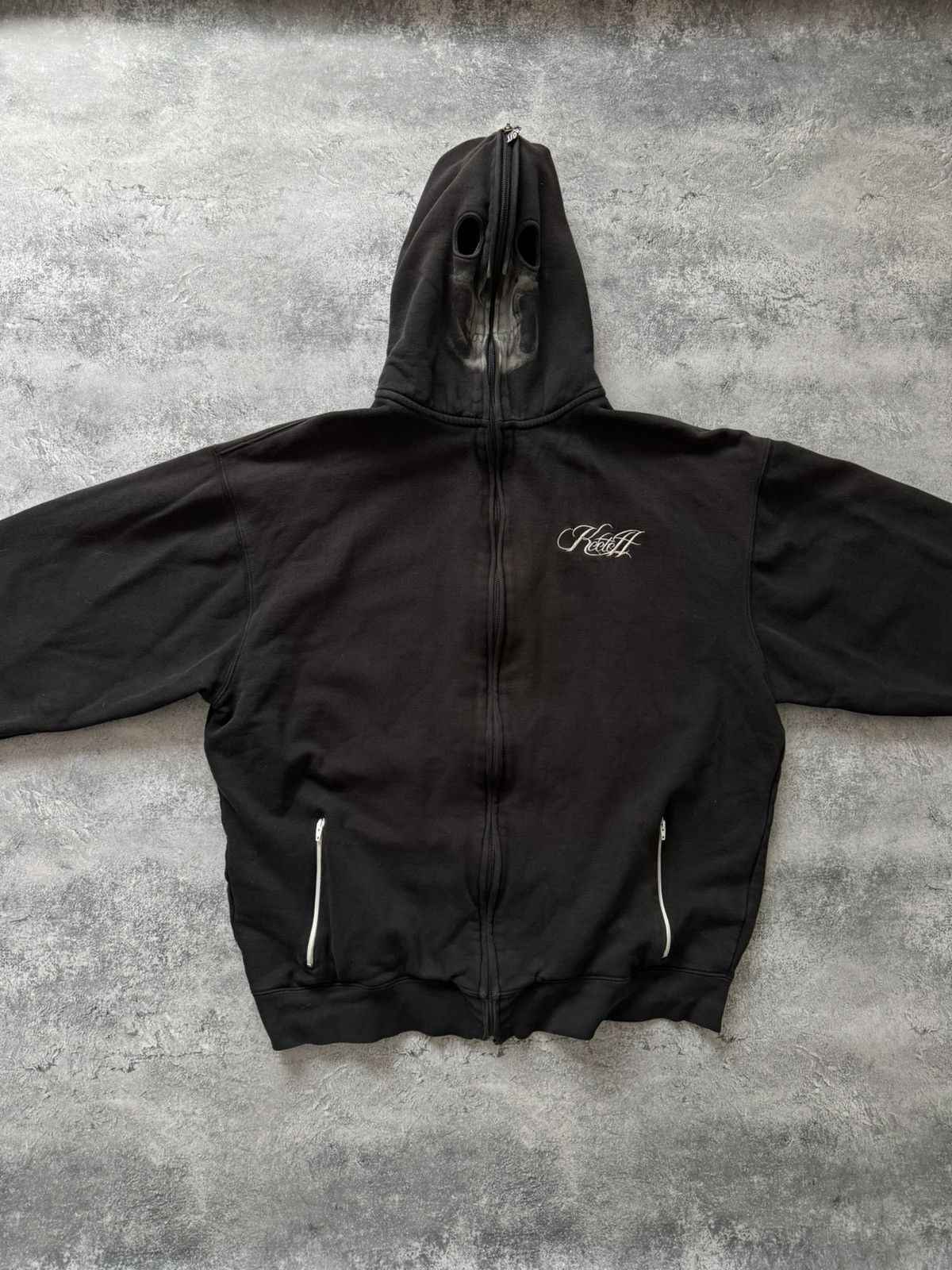 Band Tees Vintage Black Zip-Up Hoodie with Full Face Zip Size US XL / EU 56 / 4 - 3 Thumbnail