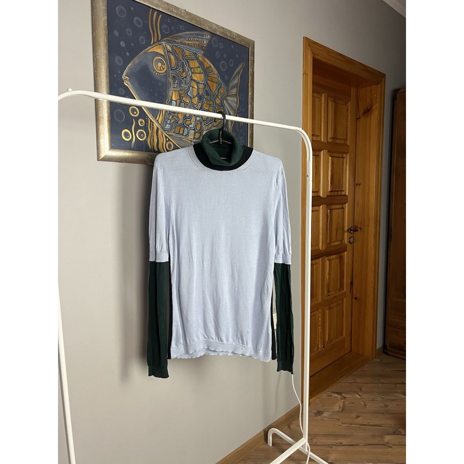 Burberry Burberry Mulberry Silk Cashmere Women`s Blue Turtleneck Swea Size US L / EU 52-54 / 3 - 3 Thumbnail