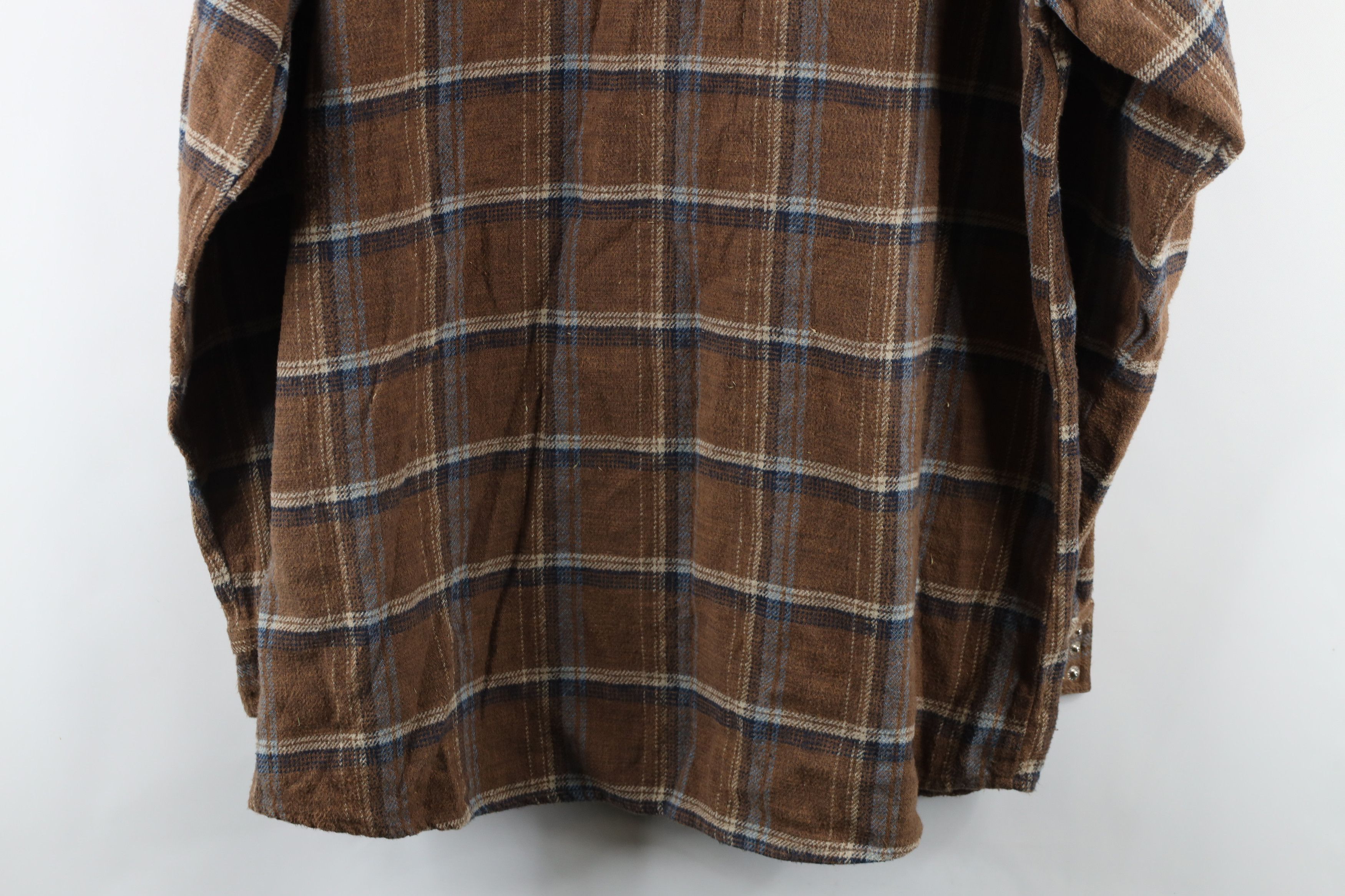 Vintage Vintage 90s Streetwear Heavyweight Snap Button Shirt Plaid Size US XL / EU 56 / 4 - 13 Thumbnail