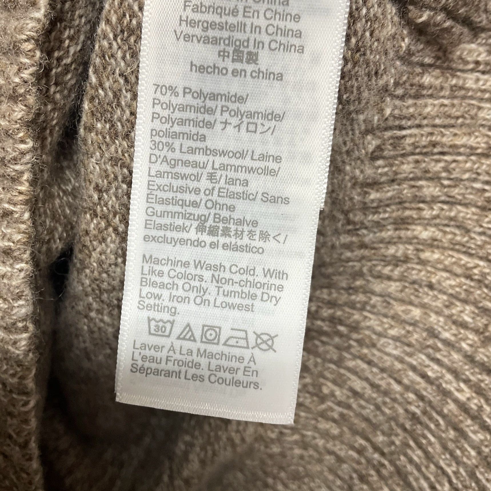 J.CREW Sweater Mens Large Oatmeal Gray Lambswool Blend Crewneck Pullover NWT Knit Jumper Crew Neck