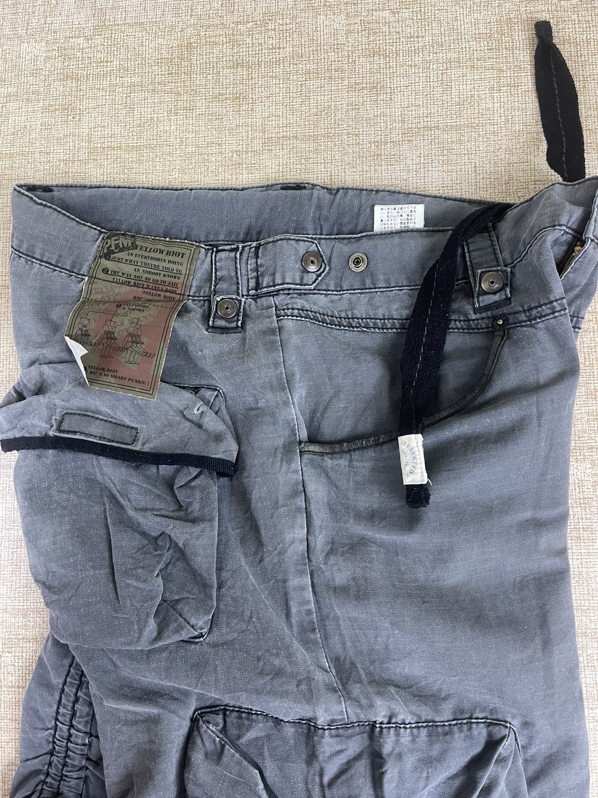 Vintage PPFM Yellow Riot Punks! Bondage Multipocket Pants