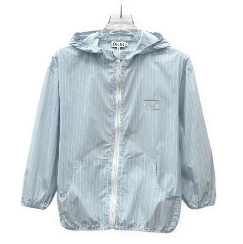 Dior Dior Light Blue Cotton Women's Jacket 0089 Size S / US 4 / IT 40 - 1 Thumbnail
