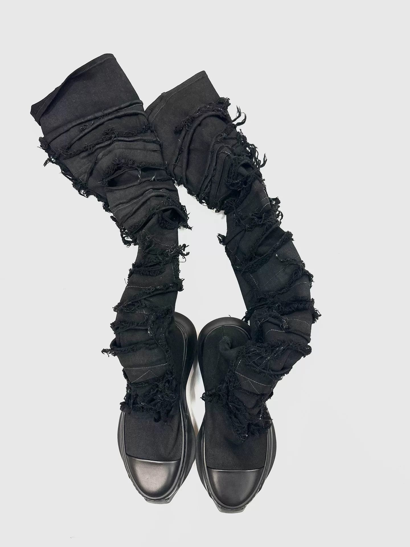 Rick Owens Rick Owens Distressed Tank Sole Boots Size US 6 / IT 36 - 1 Thumbnail
