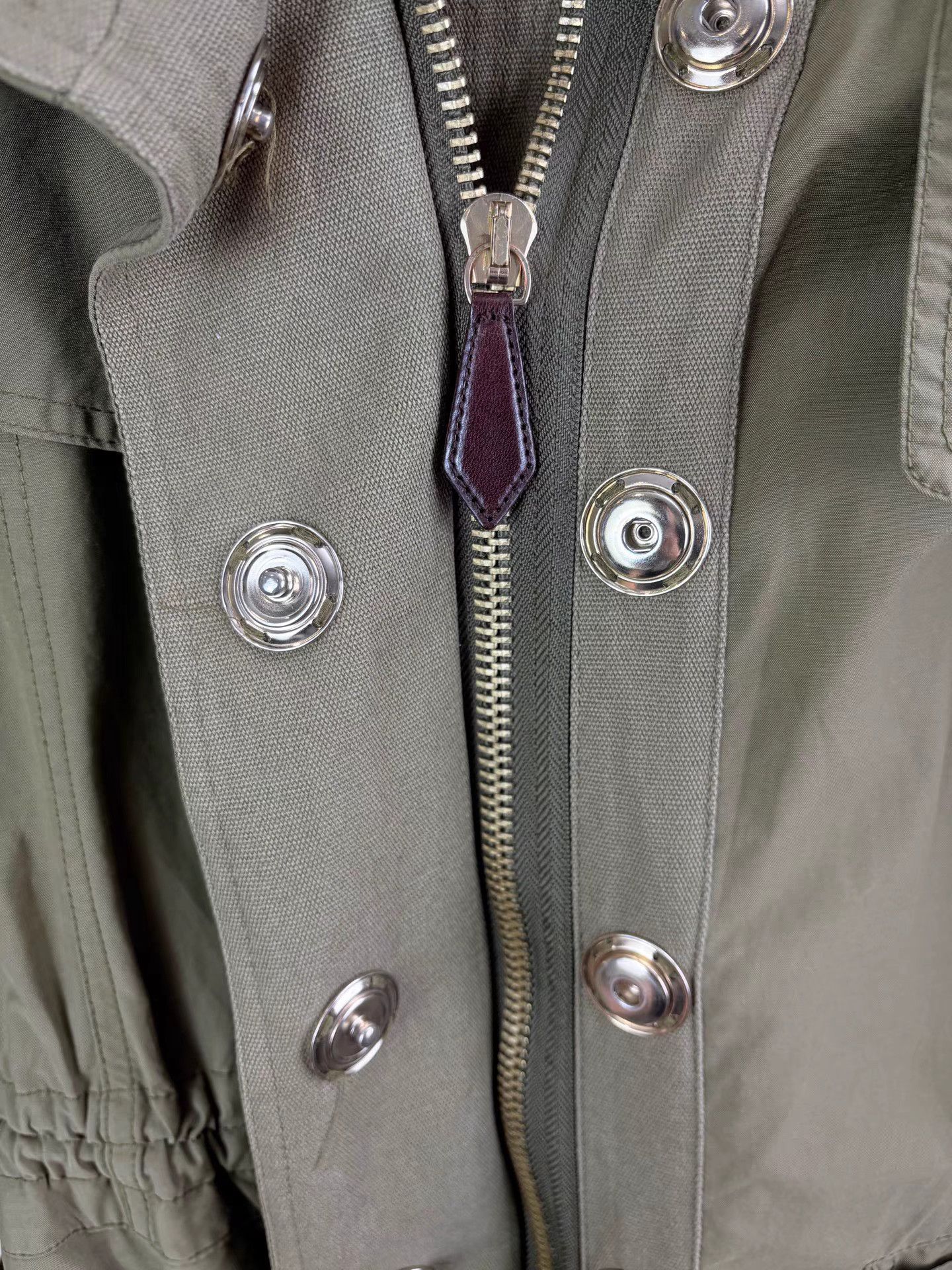 Burberry BURBERRY Khaki Green Trench Coat Size US XXS / EU 40 - 3 Thumbnail