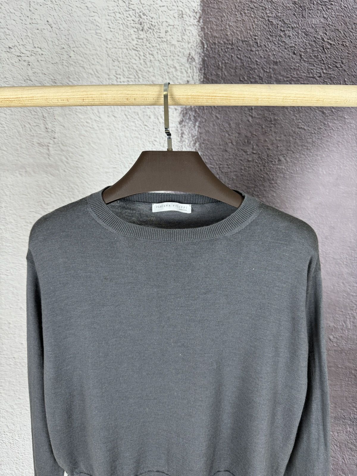 Fabiana Filippi Fabiana Filippi Merino wool grey sweater knitwear jumper Size M / US 6-8 / IT 42-44 - 4 Thumbnail