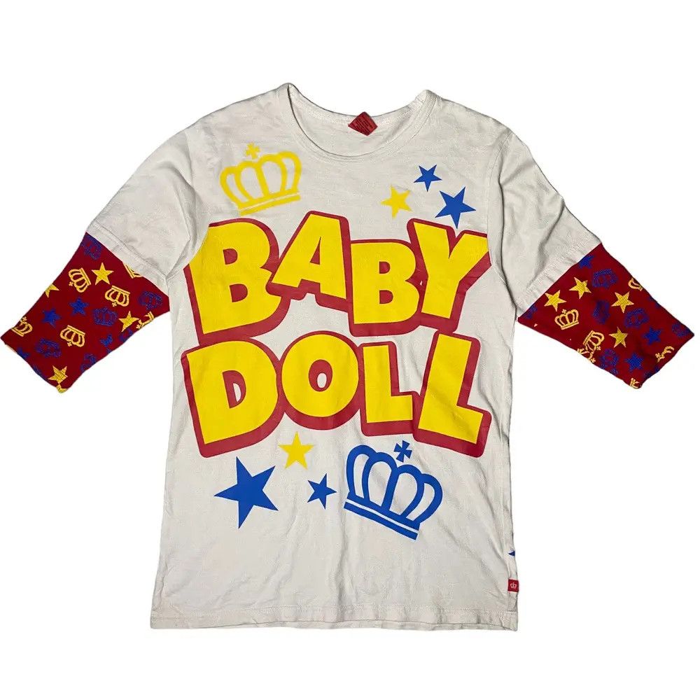 Japanese Brand 2000's Baby Doll Crown Star Raglan Size US S / EU 44-46 / 1 - 1 Thumbnail