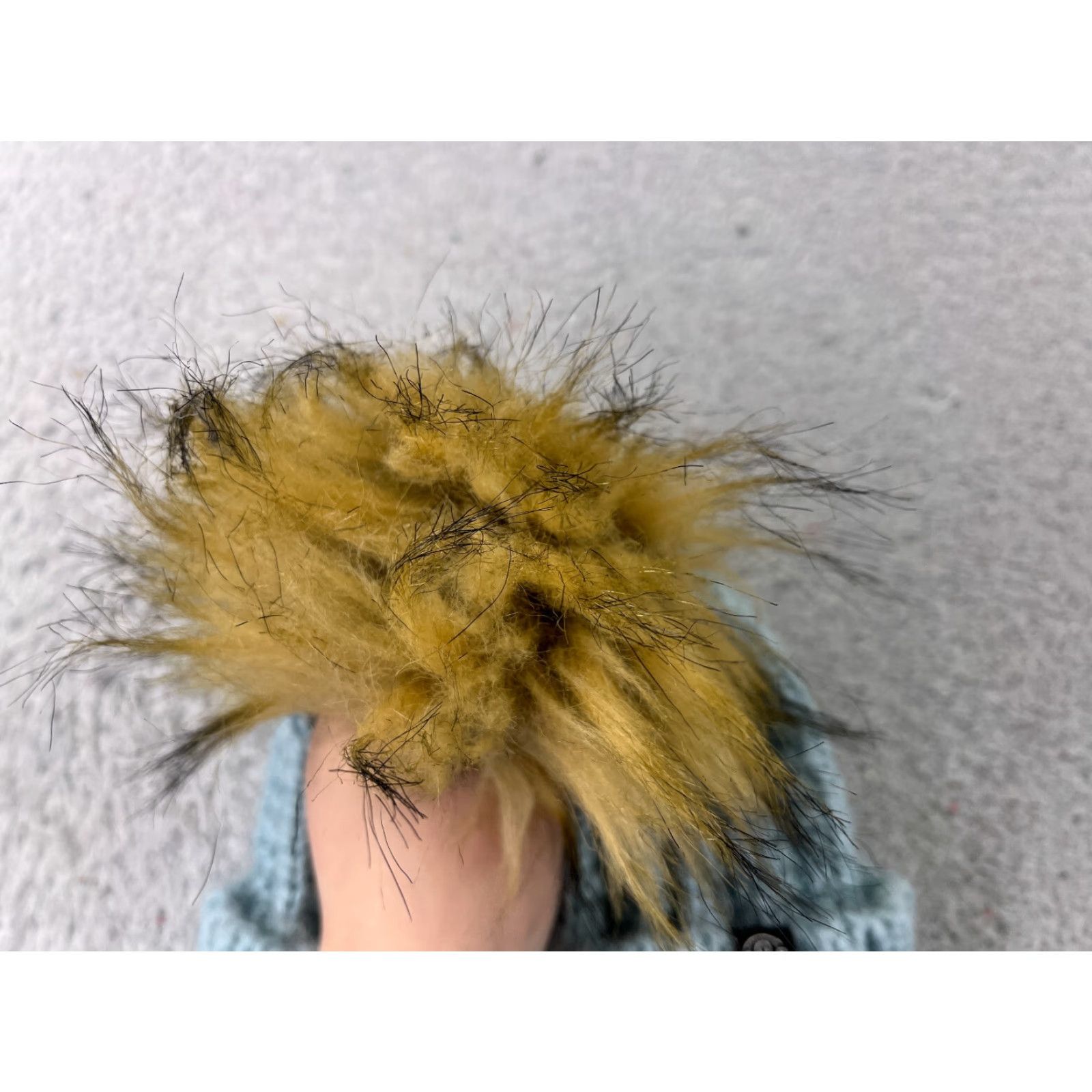 Treasure & Bond Treasure & Beyond Beanie Womens One Size Blue Knit Acrylic Faux Fur Pom Hat Size ONE SIZE - 3 Thumbnail