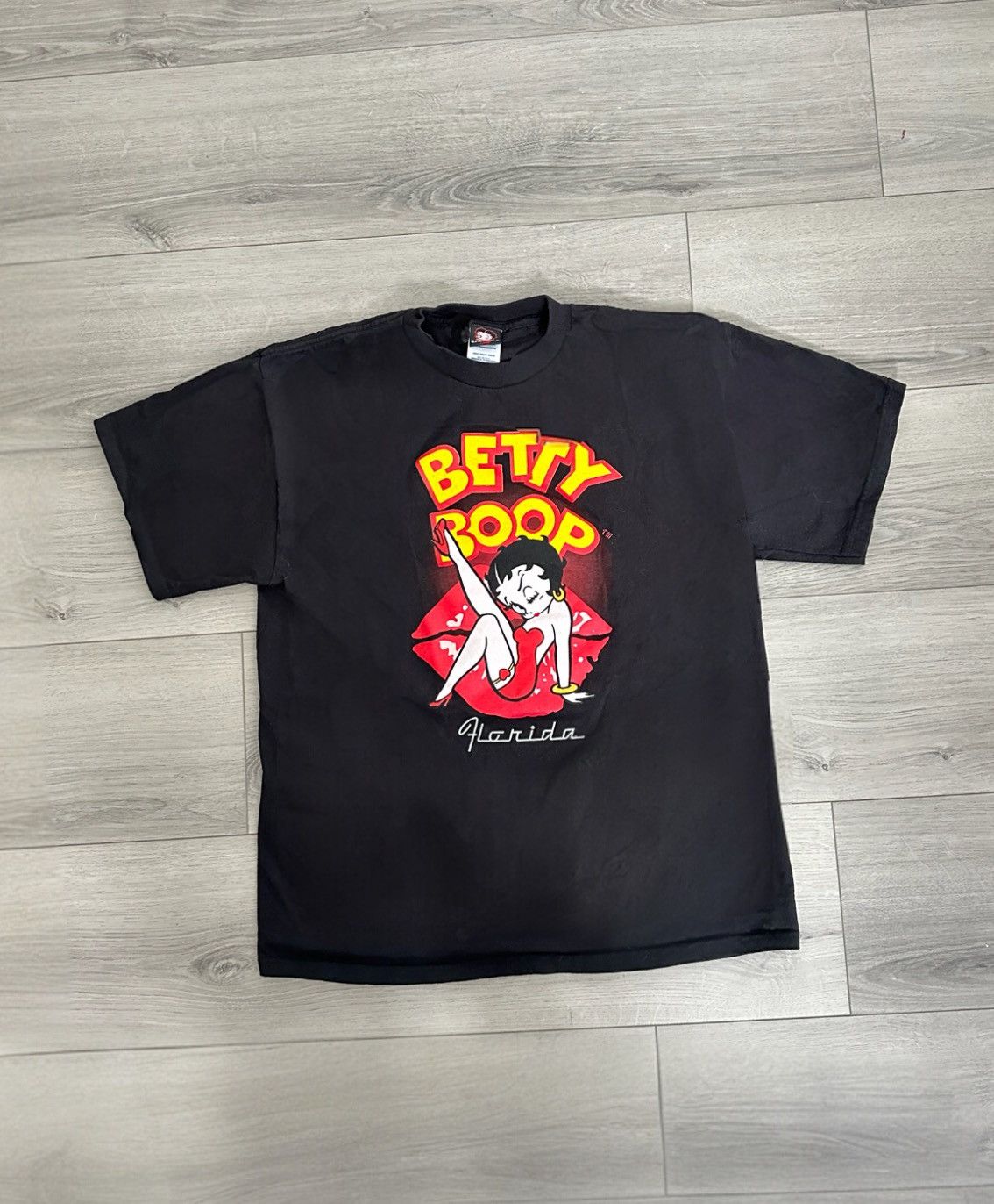Vintage 2005 Betty Boop Black Florida Jerry Leigh Tee Size US L / EU 52-54 / 3 - 1 Thumbnail