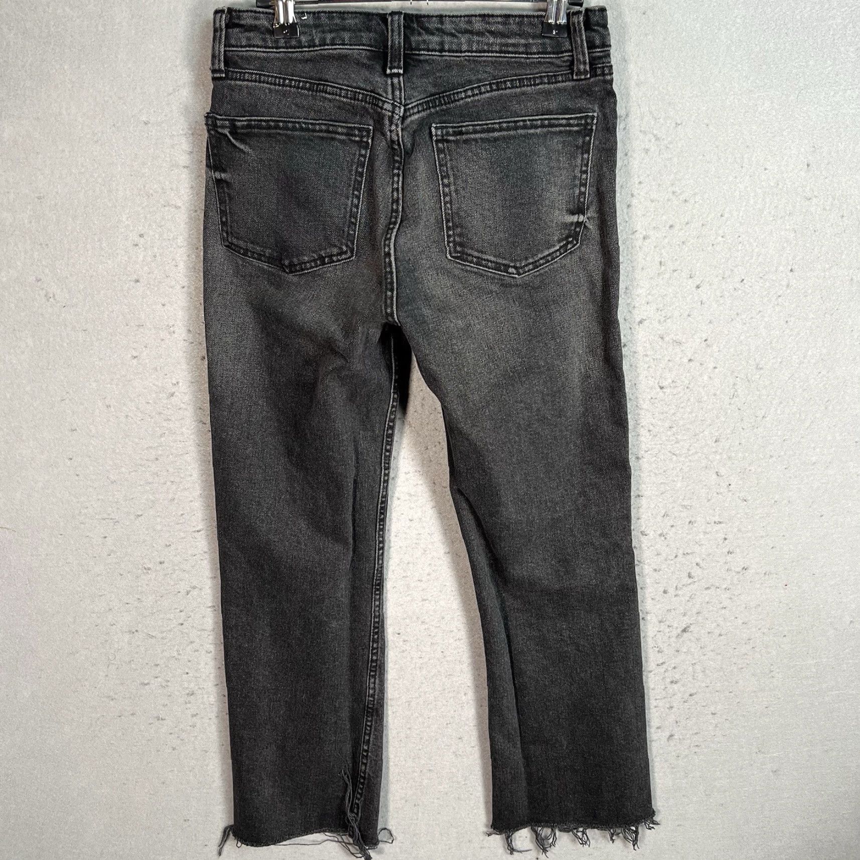 Zara Zara Jeans Womens Size 4 Black Medium Wash Denim Straight Leg Size 27" / US 4 / IT 40 - 2 Thumbnail