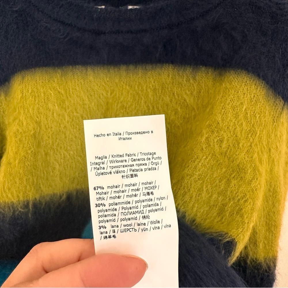 Designer Made In Italy Max Mara Label-cut Mohair Stripped Sweater M Size M / US 6-8 / IT 42-44 - 11 Thumbnail