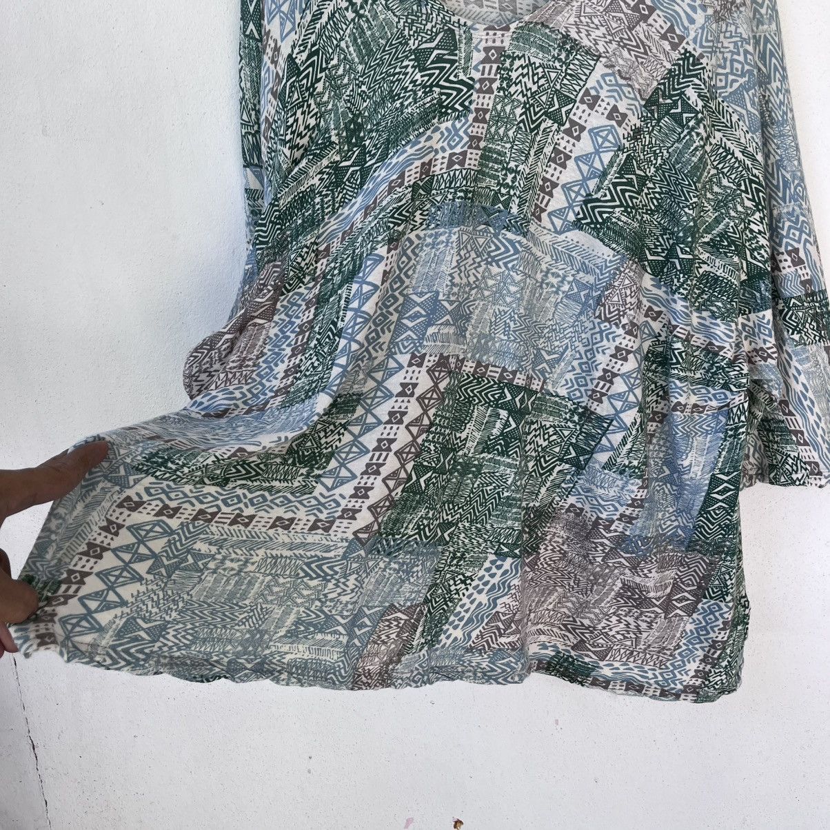 Issey Miyake Plantation by Issey Miyaki Abstract Ethnic Cotton Top Size M / US 6-8 / IT 42-44 - 7 Thumbnail