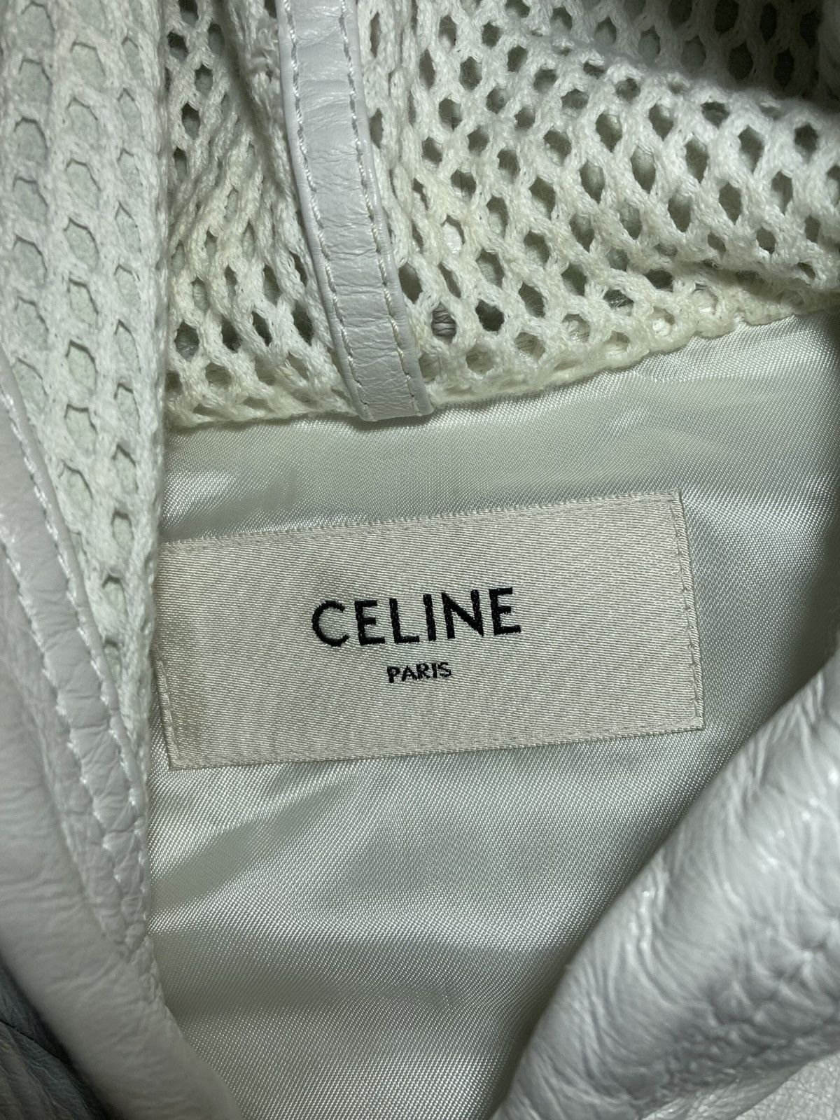 Celine SS22 Celine Leather Bonded Mesh Hooded Teddy Jacket 44 Hedi Size US XS / EU 42 / 0 - 5 Thumbnail