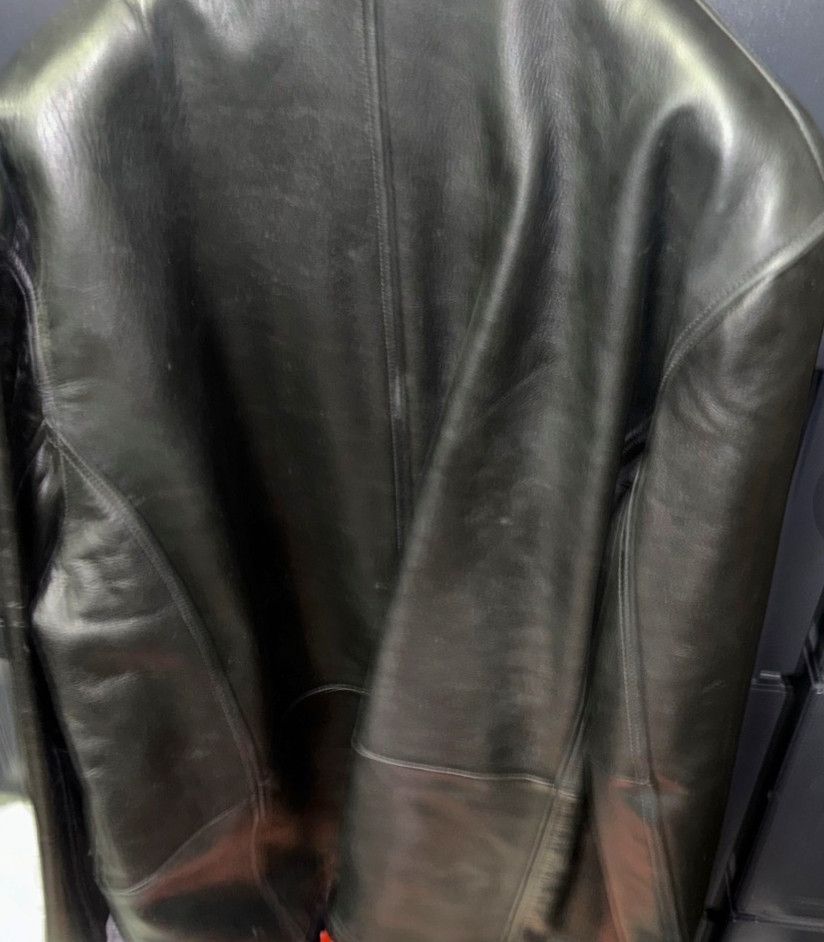Jordan Brand × Nike Authentic Nike 2-3 Jordan Black 100% leather jacket- long Size US XXL / EU 58 / 5 - 6 Thumbnail