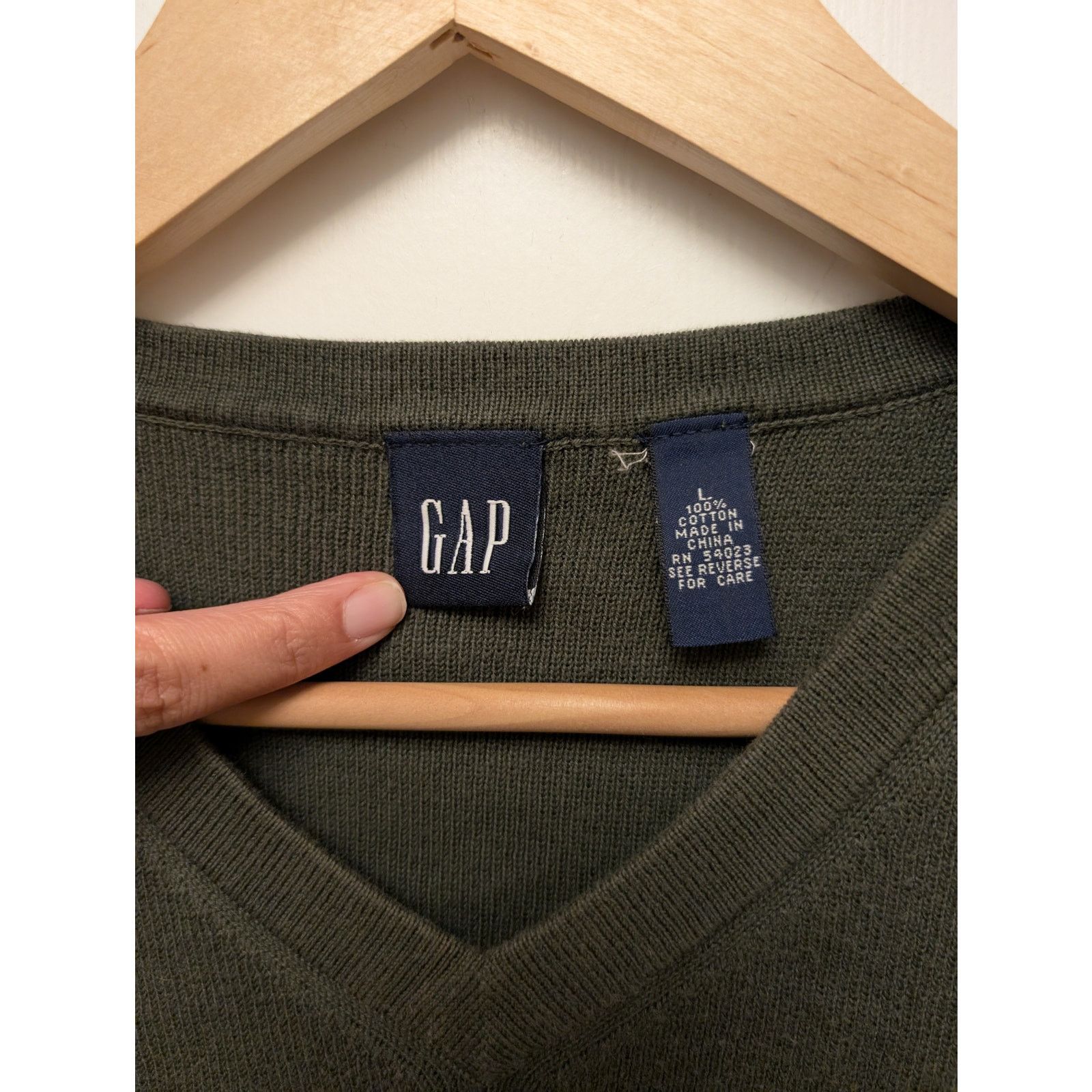 Gap Vintage GAP Sweater Vest 100% Cotton Oversized Y2K 90s Size US L / EU 52-54 / 3 - 4 Thumbnail