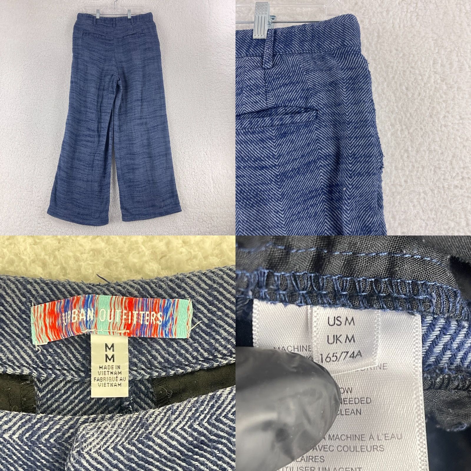 Urban Outfitters Urban Outfitters Elliot Low Slung Wide Leg Trouser Pants Womens Medium Blue Knit Size 32" / US 10 / IT 46 - 9 Thumbnail