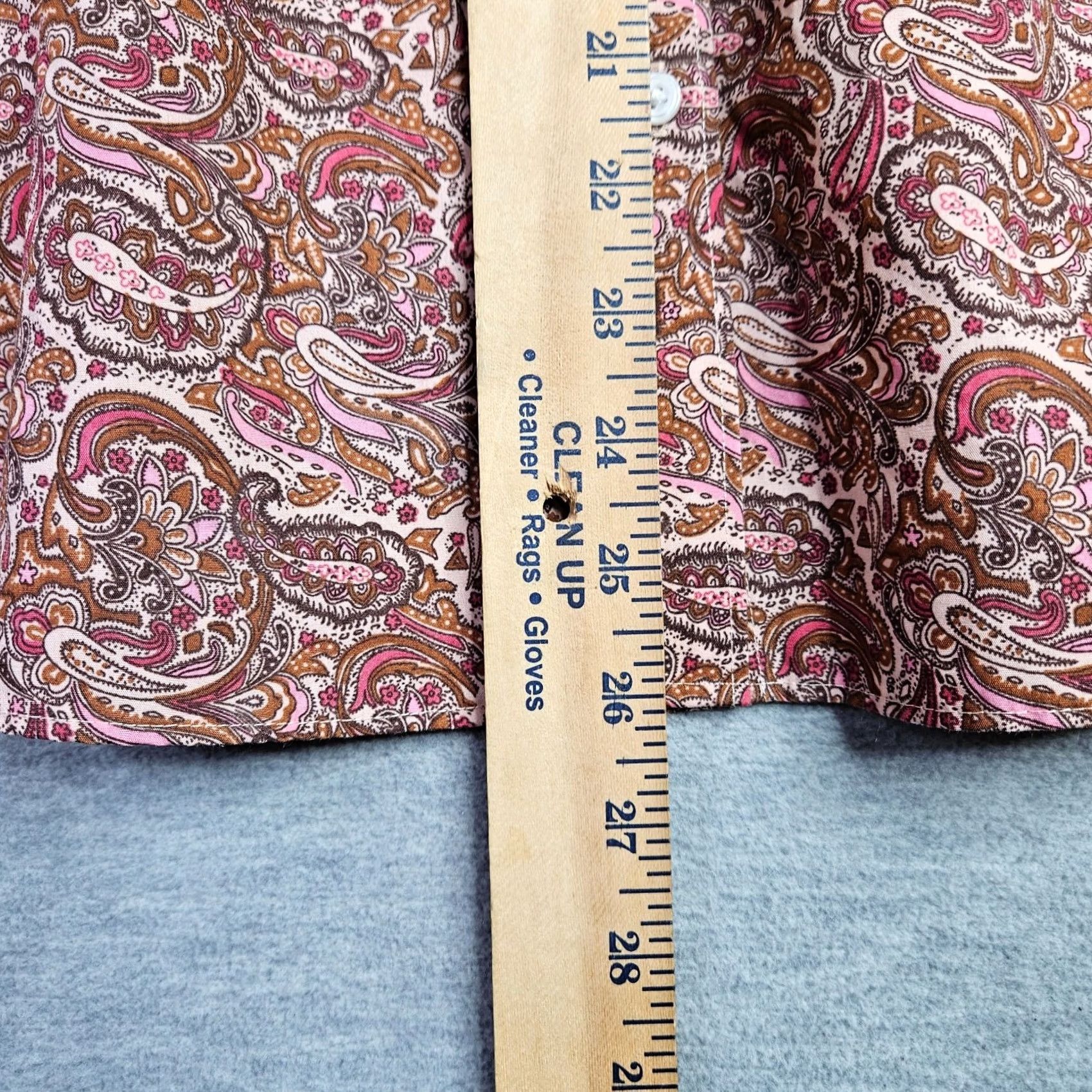 Lands' End Lands’ End Women’s Pink Paisley No Iron Supima Cotton Button Up Shirt Size 16P Size XXL / US 16-18 / IT 52-54 - 7 Thumbnail