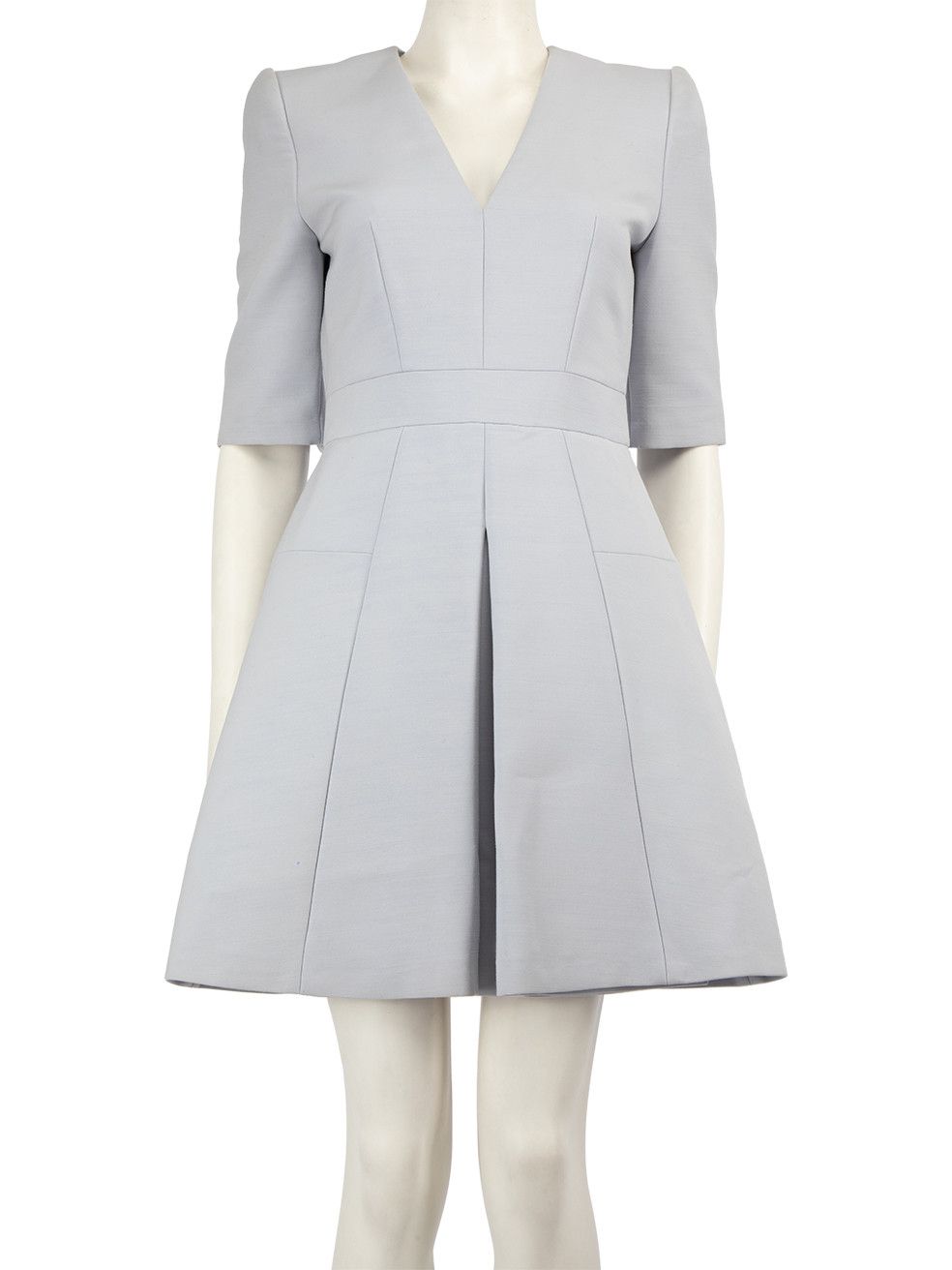 image of Alexander Mcqueen Periwinkle V Neckline Dress in Blue, Women's (Size Small)
