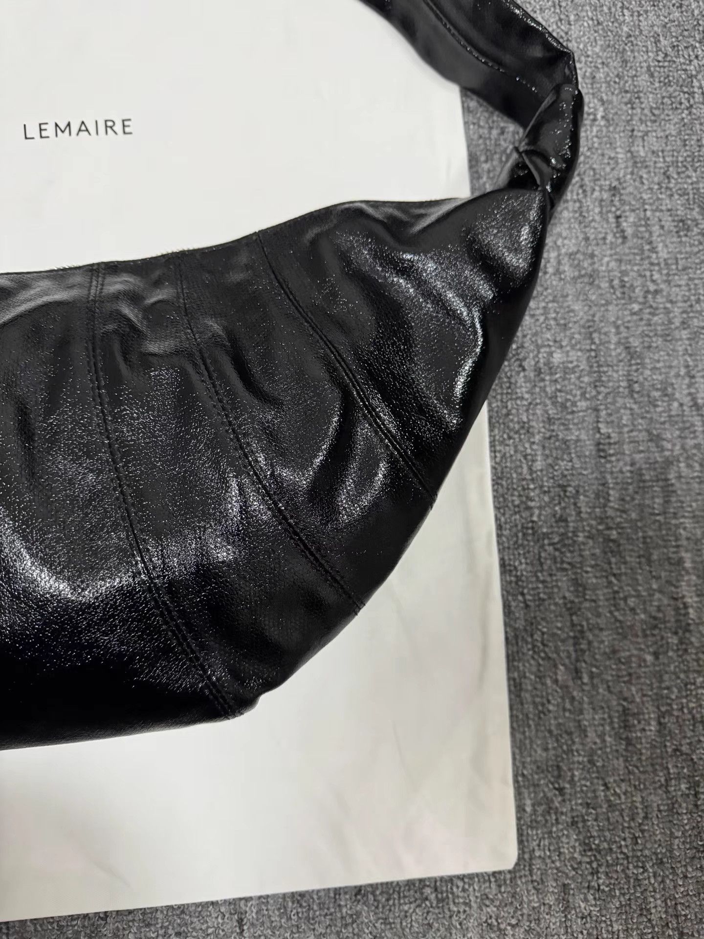 Lemaire Lemaire medium black coated Croissant bag Size ONE SIZE - 3 Thumbnail