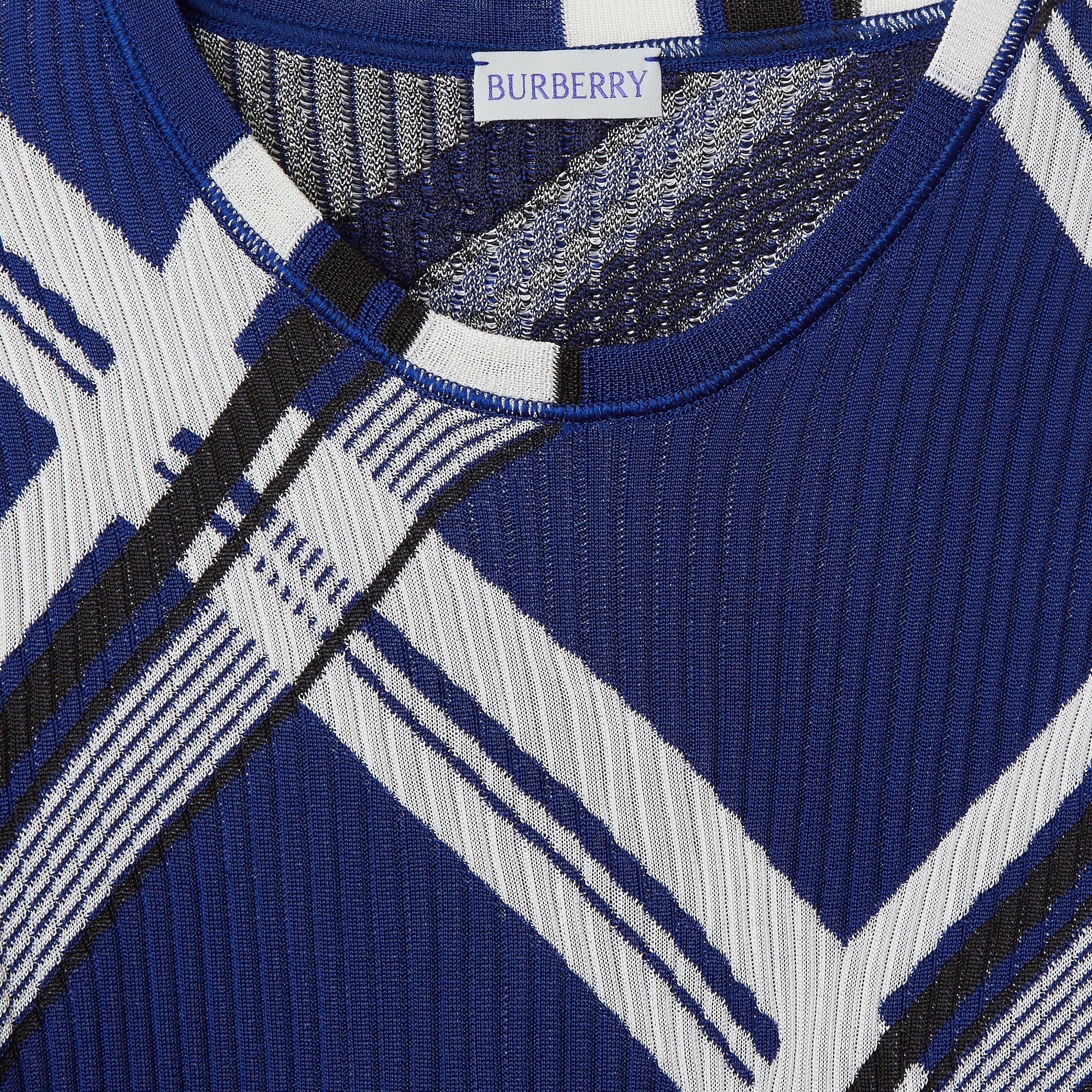 Burberry o1w1db10326 Check Silk Dress in Multicolor Size L / US 10 / IT 46 - 6 Thumbnail