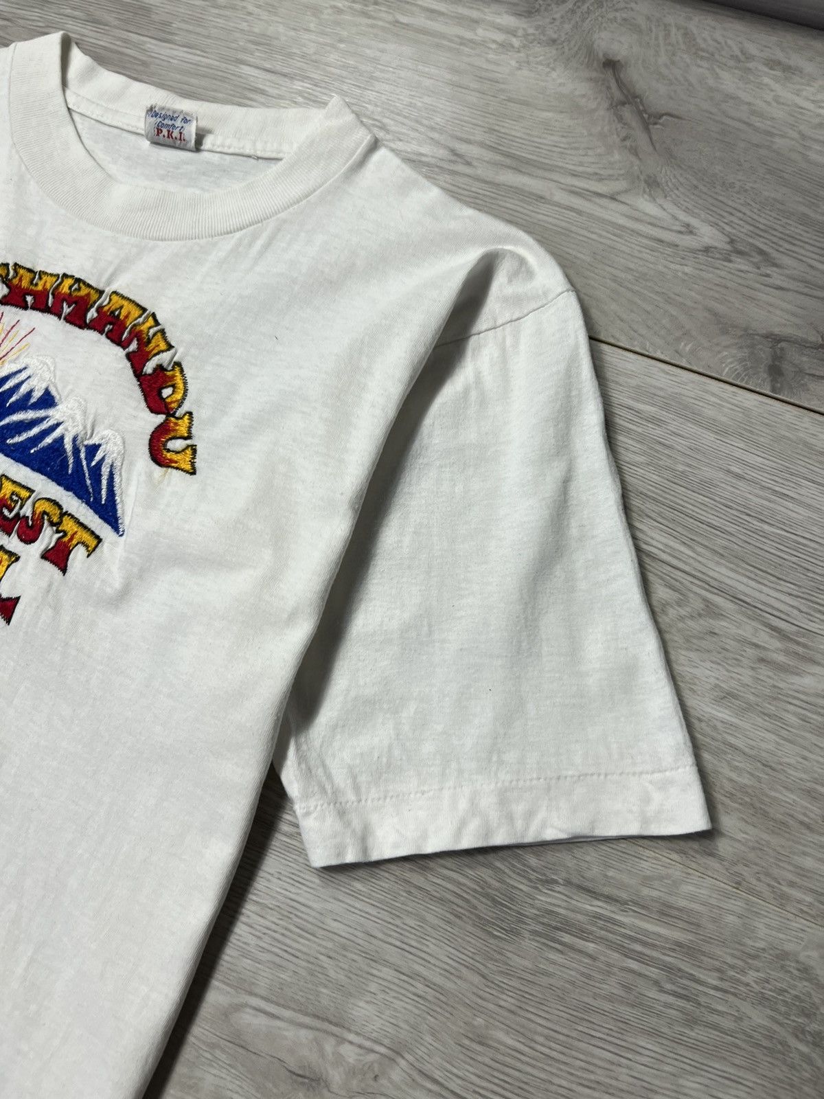 Japanese Brand × Vintage Vintage 80s Kathmandu Everest Nepal Embroidered Big Logo Tee Size US S / EU 44-46 / 1 - 6 Thumbnail