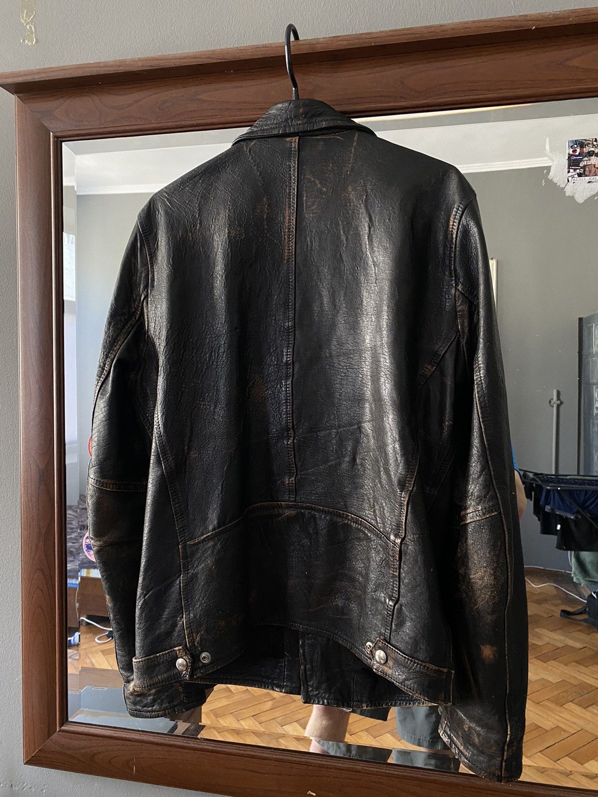 Designer × Vintage Vintage Real Leather Jacket Biker Jacket Size US M / EU 48-50 / 2 - 19 Thumbnail