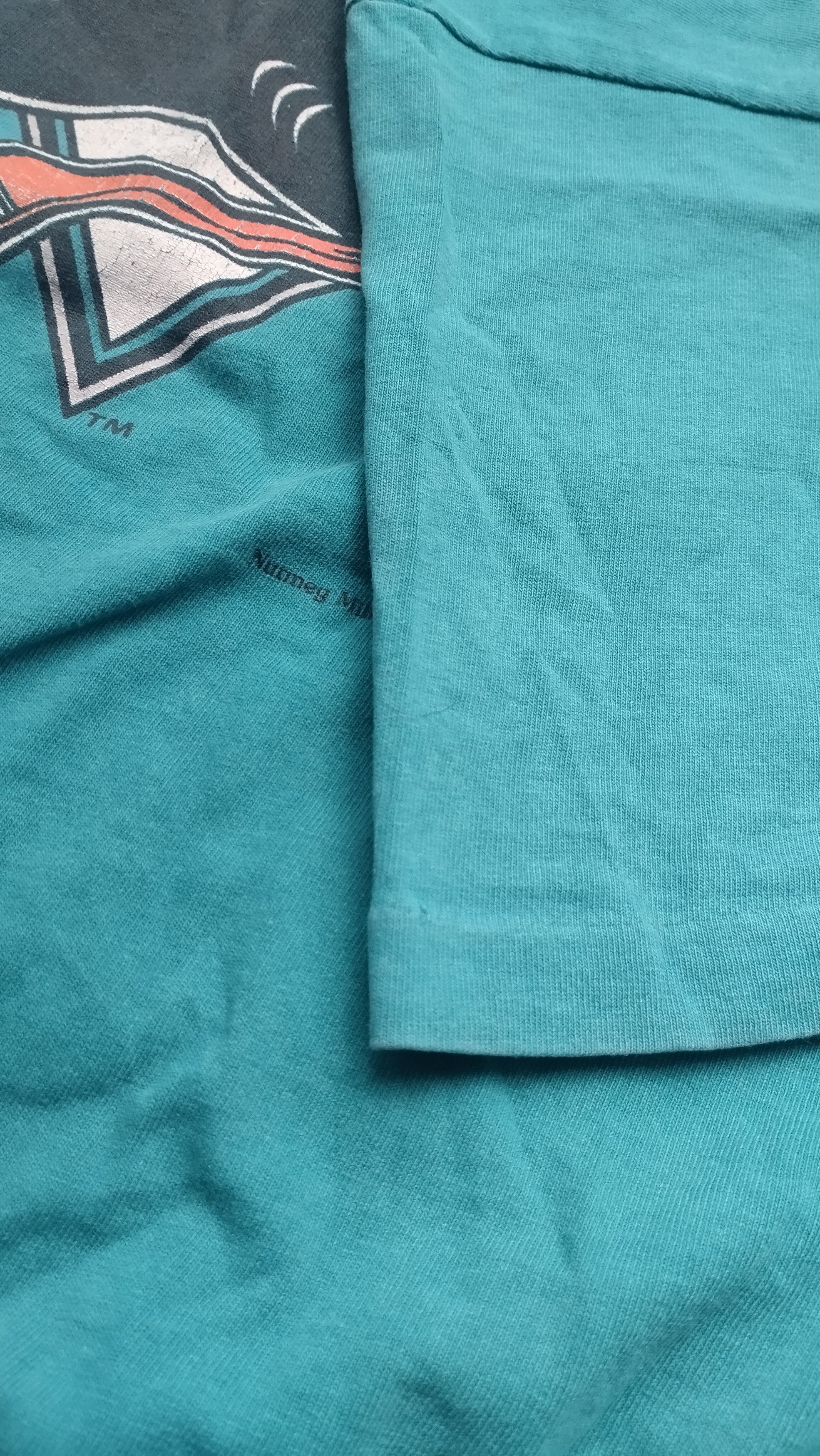 NFL × Nutmeg × Vintage Vintage Single Stitch Sharks NFL 90's T-Shirt Size US XL / EU 56 / 4 - 4 Thumbnail