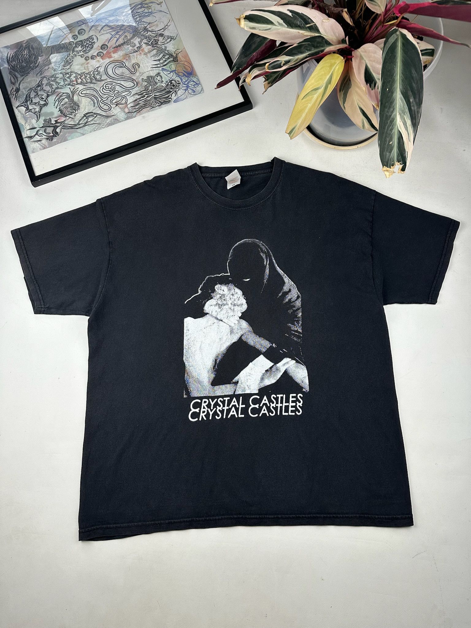 Band Tees × Vintage crystal castles Madonna t shirt Tag Bay Island