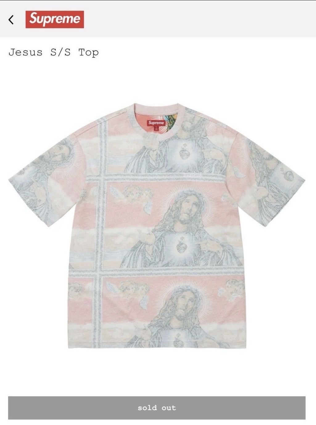Supreme Supreme Jesus S/S Top Size US L / EU 52-54 / 3 - 2 Thumbnail