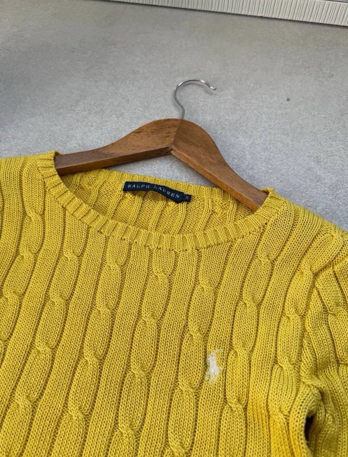 Polo Ralph Lauren Vintage Polo Ralph Lauren Woman Knitted Yellow Sweater Size S / US 4 / IT 40 - 4 Thumbnail