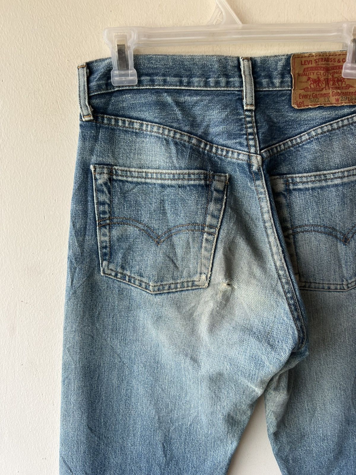 Levi's 90s Levi’s 502 XX Big E Aging Distress Denim Selvedge Jeans Size US 29 - 16 Thumbnail