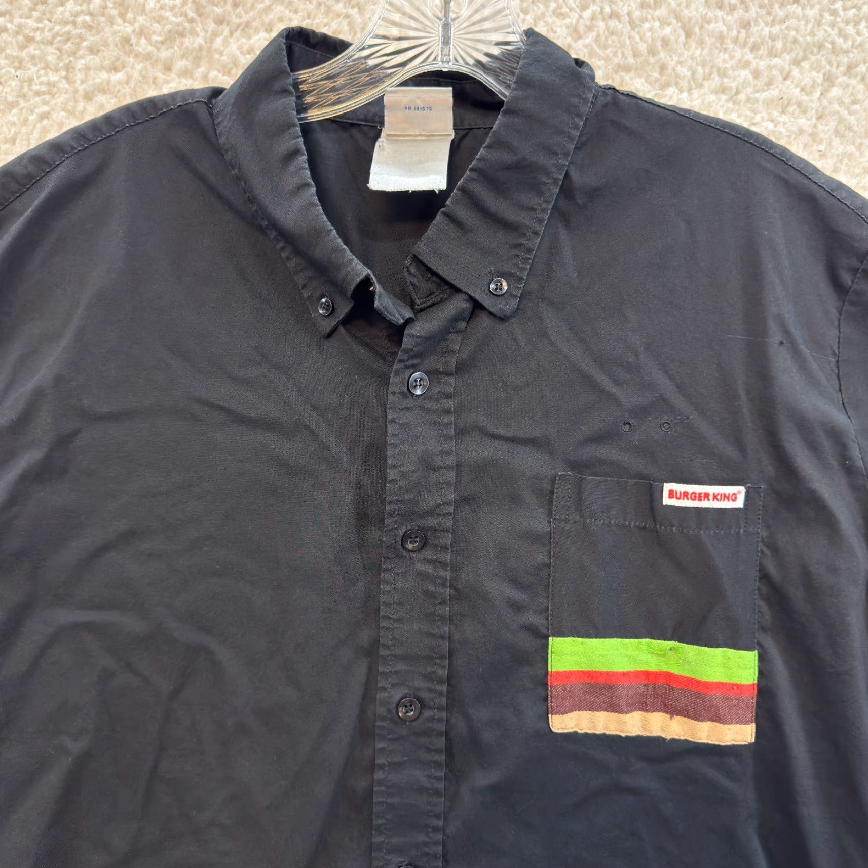 Vintage VINTAGE Burger King Employee Work Shirt 2XL Black Button Up Pocket Unisex Mens Girls Womens Size US XXL / EU 58 / 5 - 3 Thumbnail