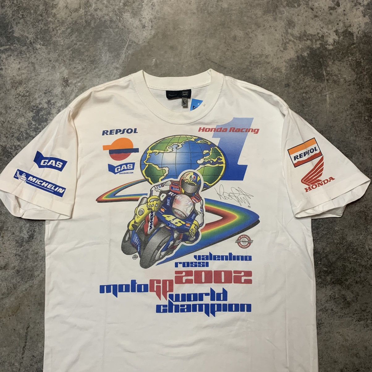 Honda Vintage Valentino Rossi 2002 World Champions Tee Shirt Size US L / EU 52-54 / 3 - 6 Thumbnail
