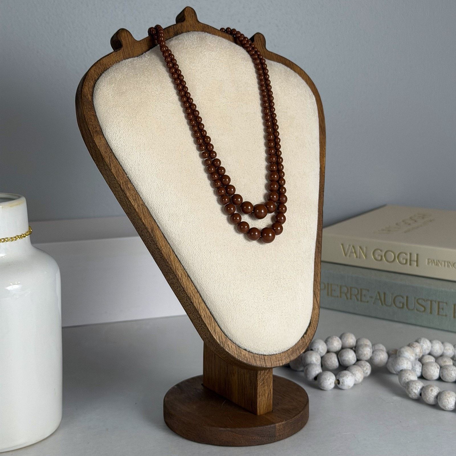 Other VTG 1980s Boho Brown Graduated Bead 2-Strand 17" Necklace Size ONE SIZE - 2 Thumbnail