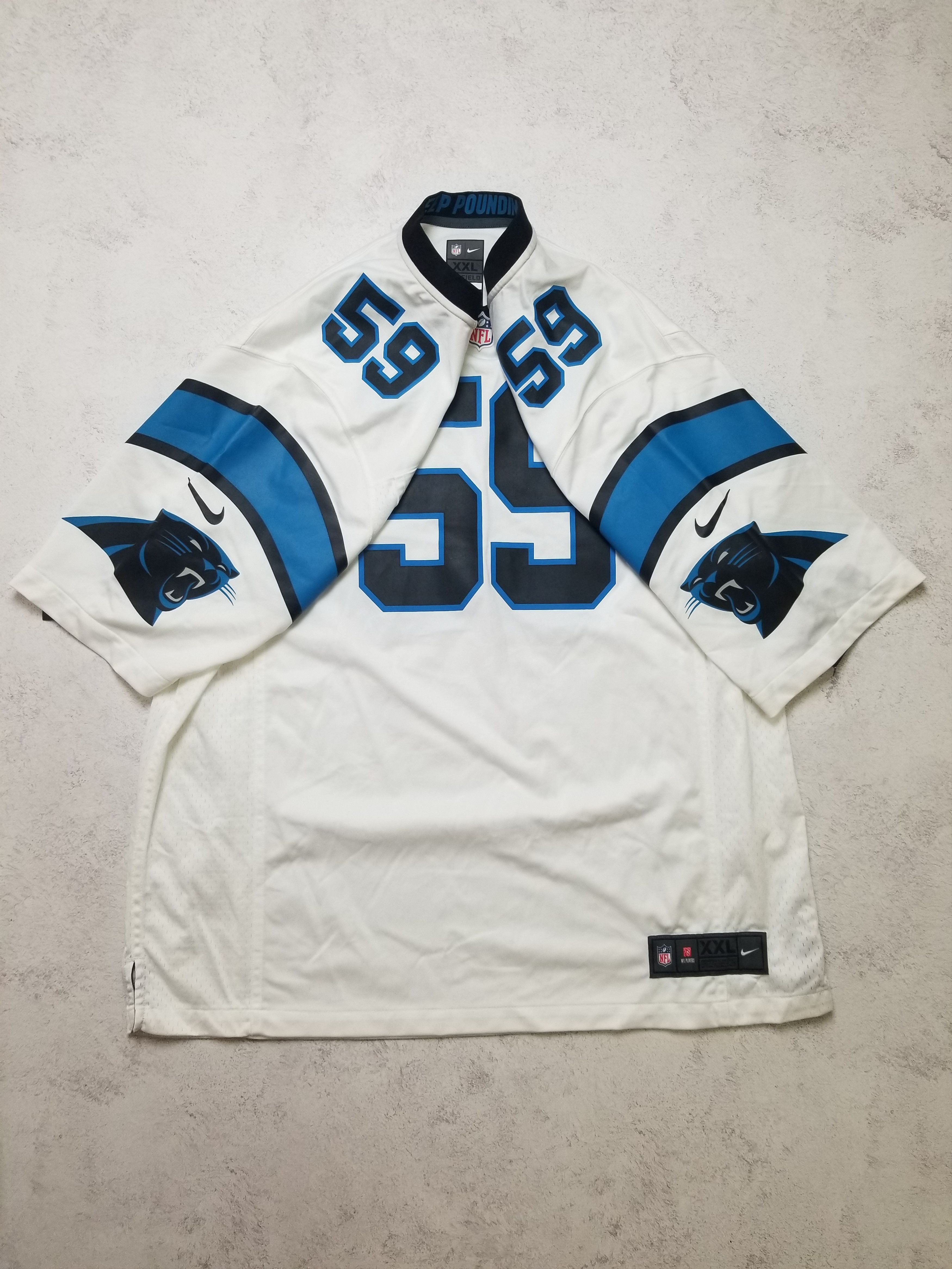 Nike Luke Keuchly #59 Carolina Panthers Nike OnField NFL Jersey Size US XXL / EU 58 / 5 - 20 Thumbnail